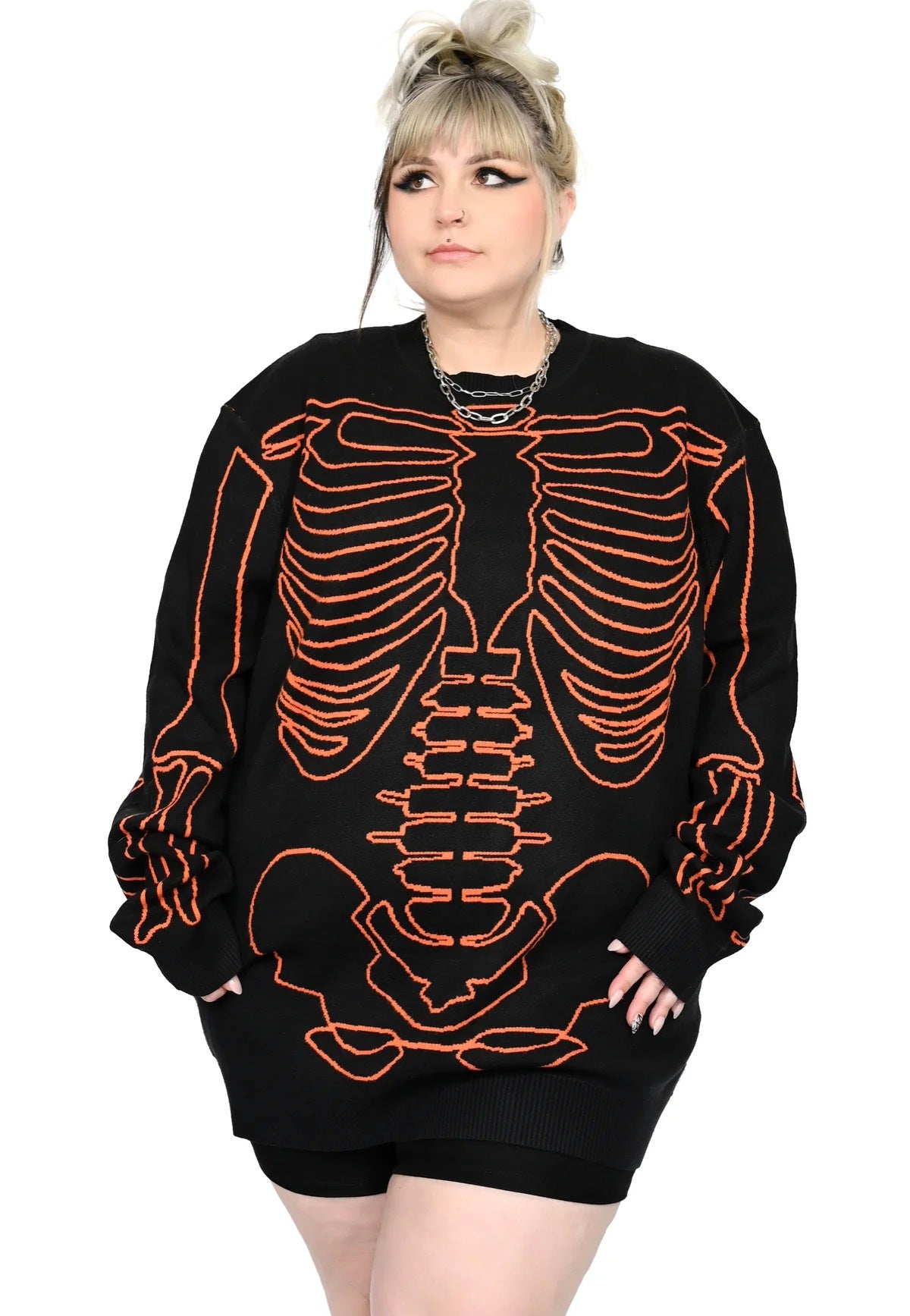 Foxblood - All Bones Skeleton Black/Orange - Dress | Women-Image