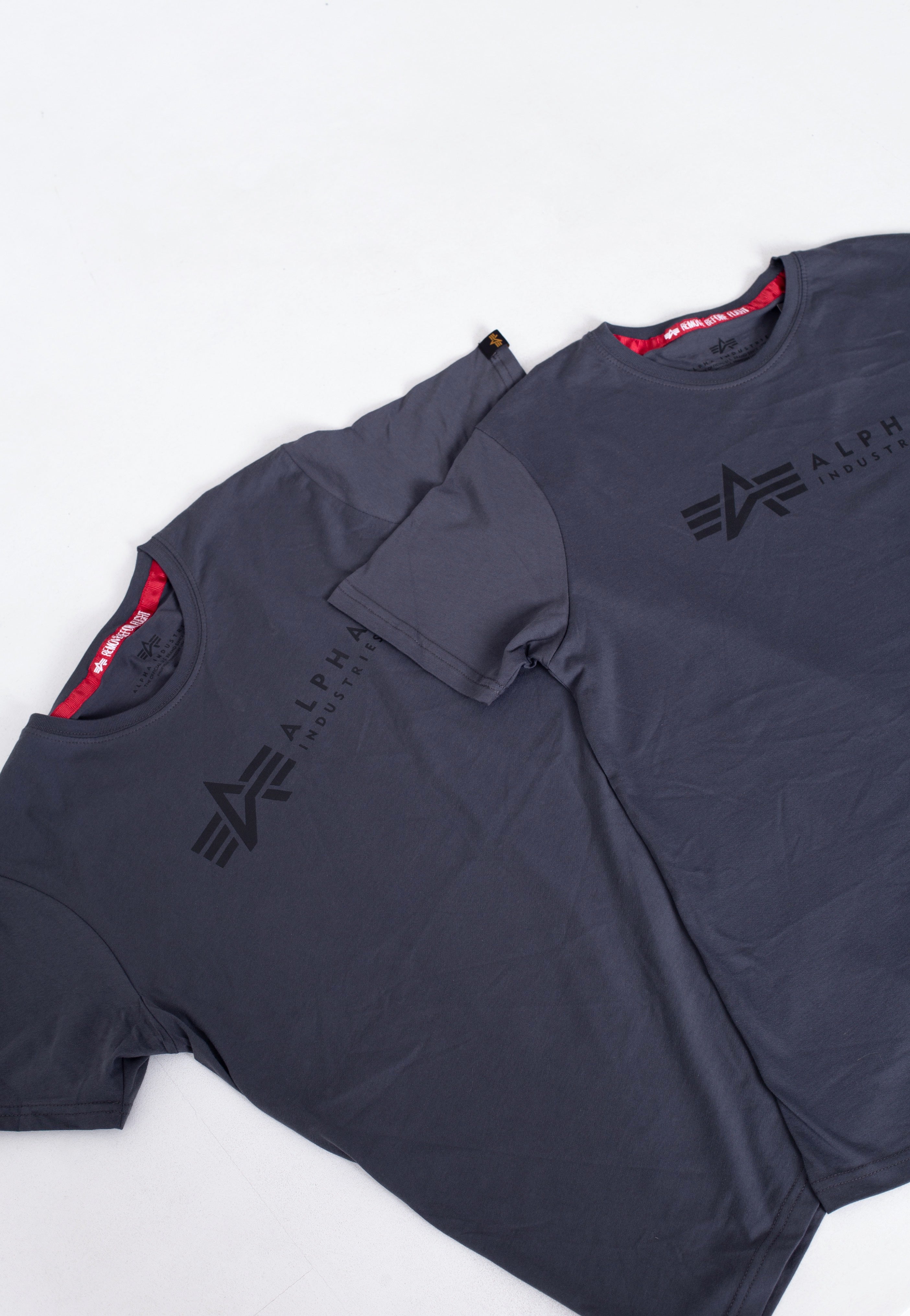 Alpha Industries - Alpha Label Pack Of 2 Greyblack/ Black - T-Shirt | Men-Image