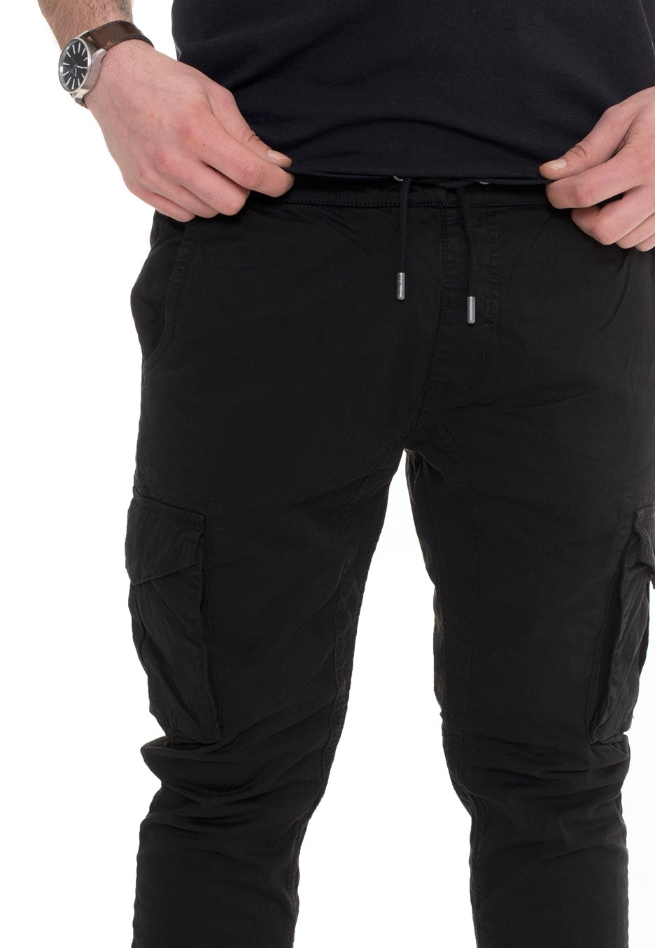 Alpha Industries - Cotton Twill Jogger Black - Pants | Men-Image