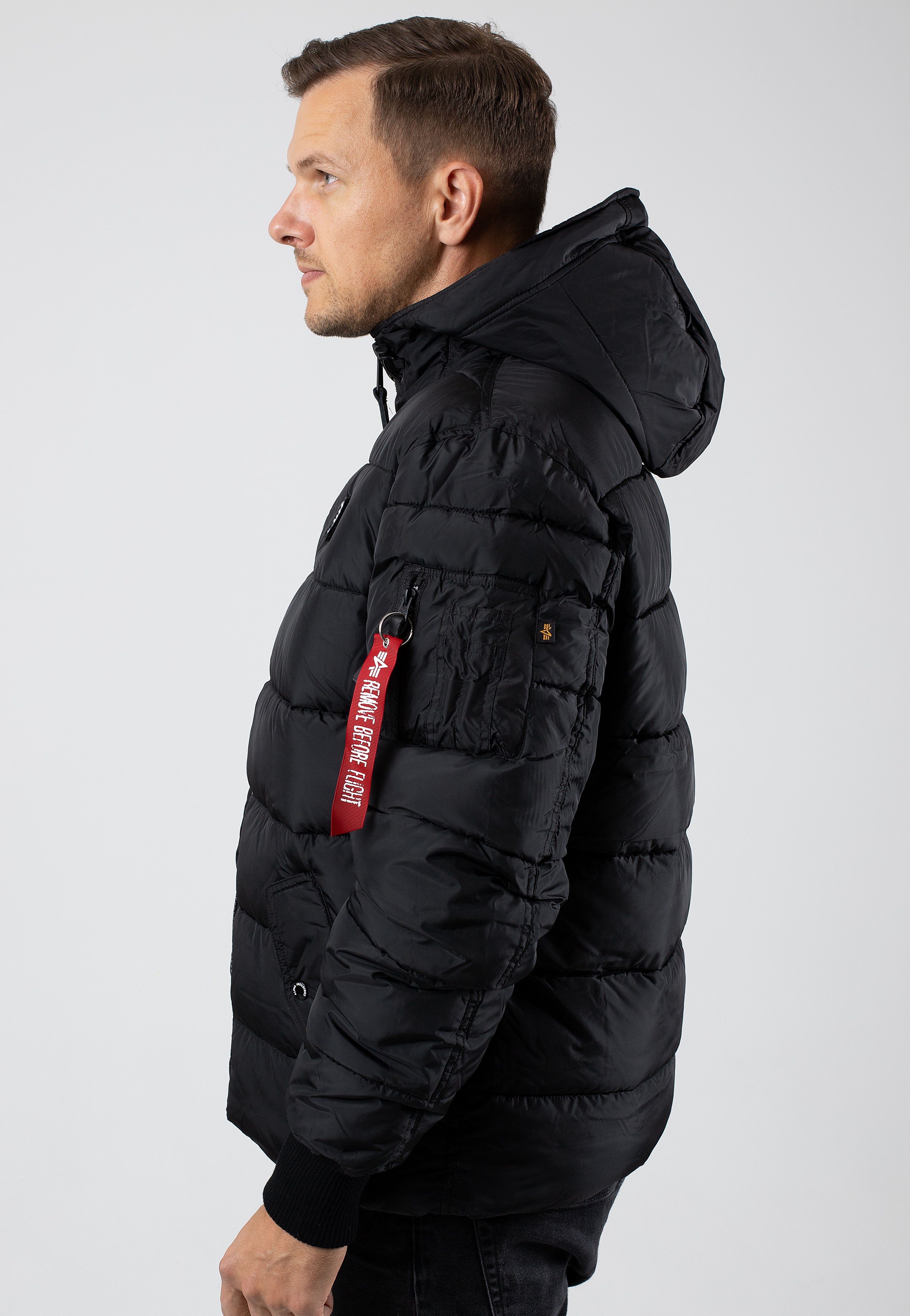 Alpha Industries - Hooded Puffer Alpha FD Black - Jacket | Men-Image