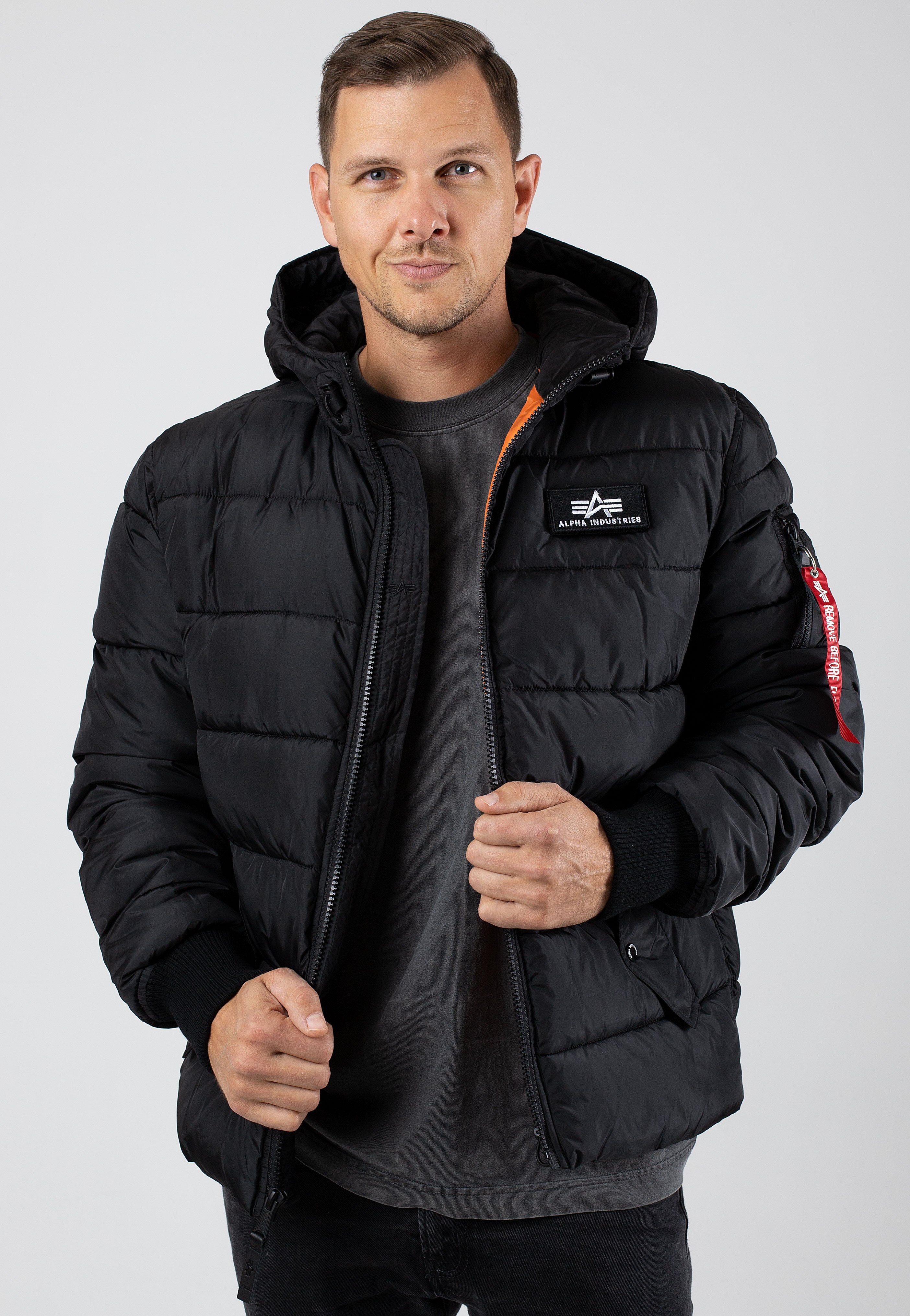 Alpha Industries - Hooded Puffer Alpha FD Black - Jacket | Men-Image