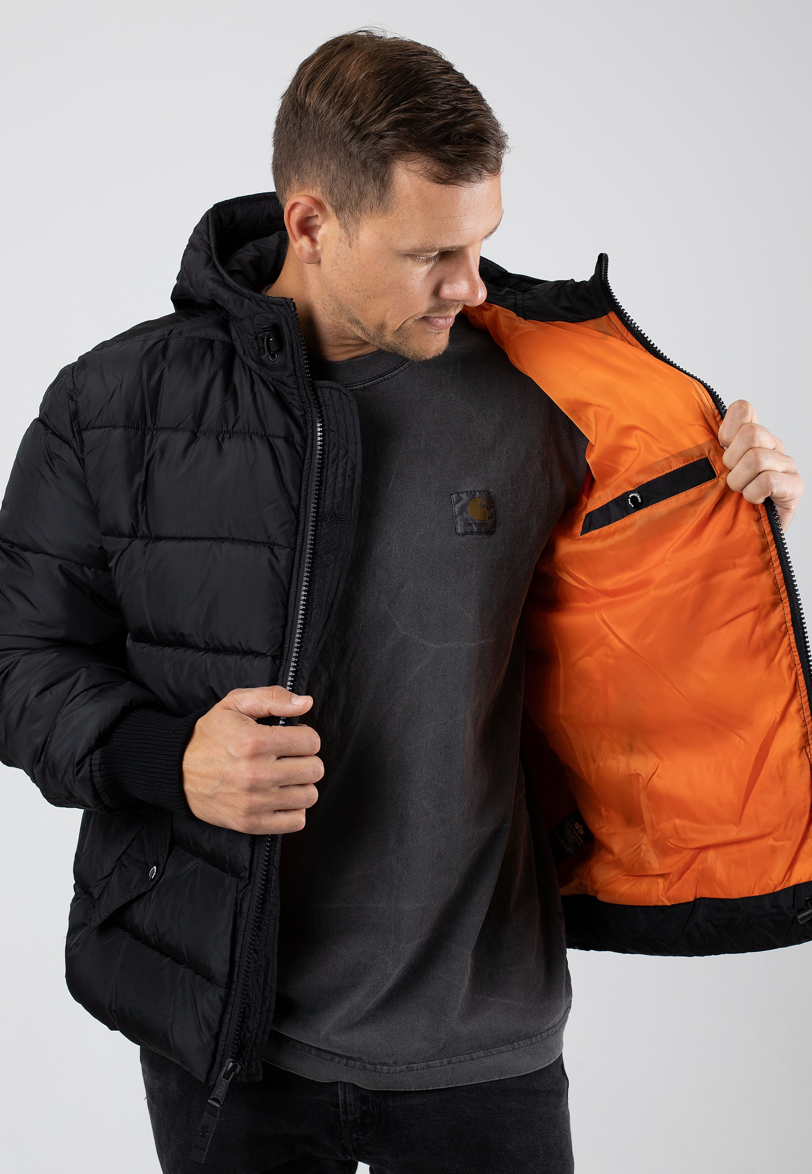 Alpha Industries - Hooded Puffer Alpha FD Black - Jacket | Men-Image