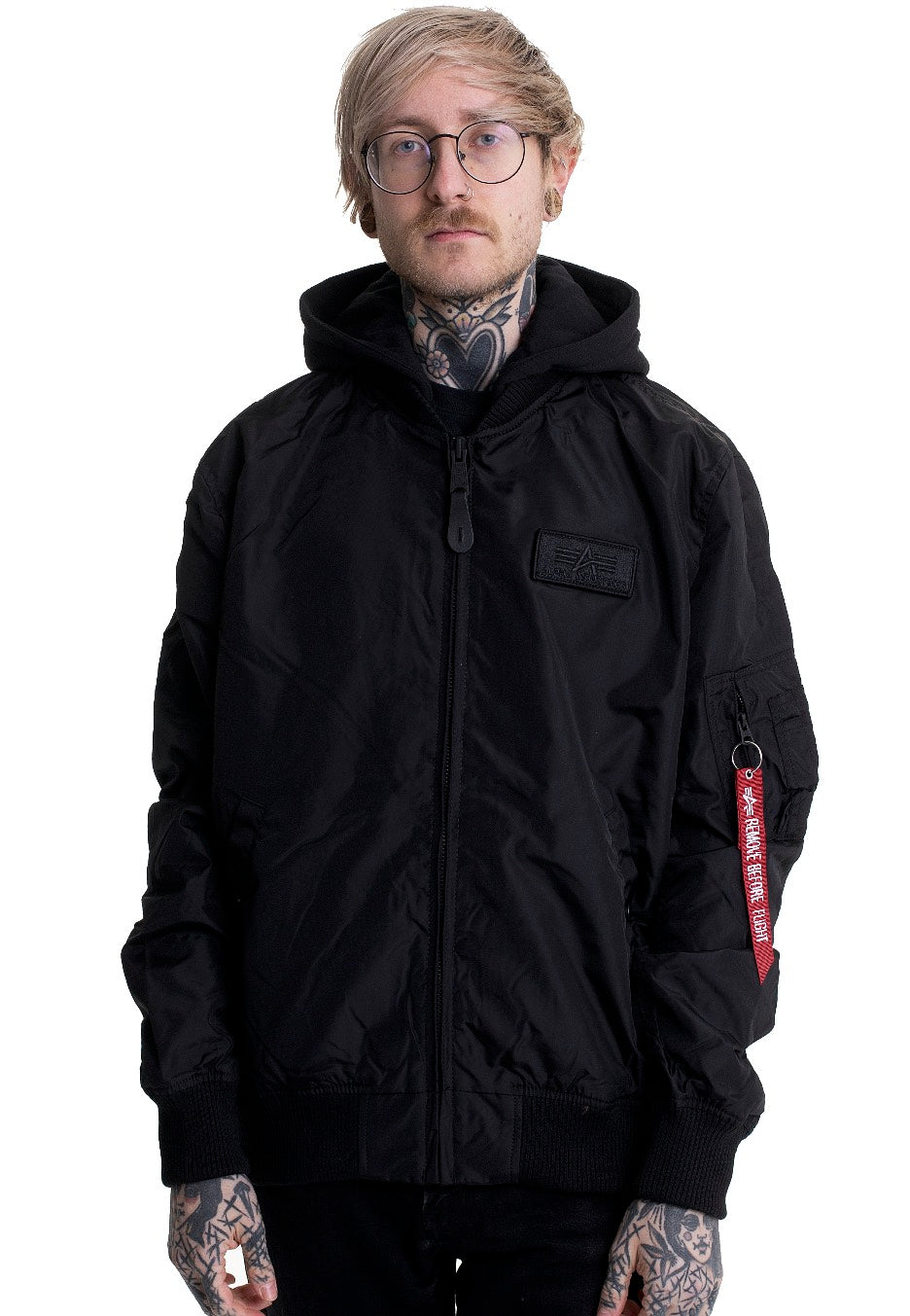 Alpha Industries - MA 1 TT Hood Black/Black - Jacket | Men-Image