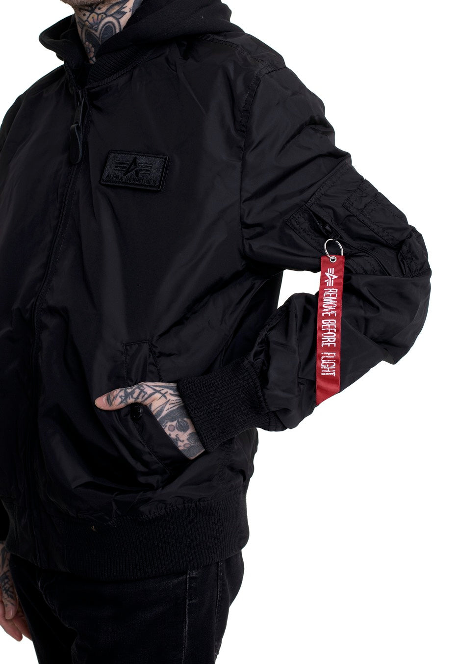 Alpha Industries - MA 1 TT Hood Black/Black - Jacket | Men-Image