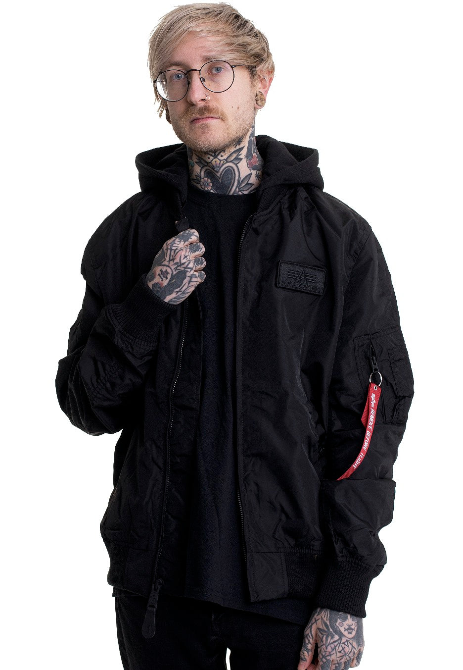 Alpha Industries - MA 1 TT Hood Black/Black - Jacket | Men-Image