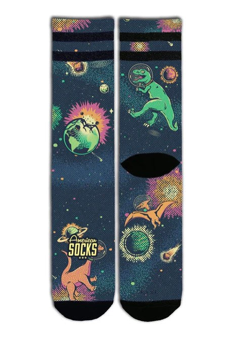 American Socks - Space Dino Mid High - Socks | Neutral-Image