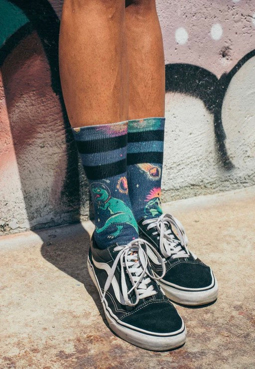 American Socks - Space Dino Mid High - Socks | Neutral-Image