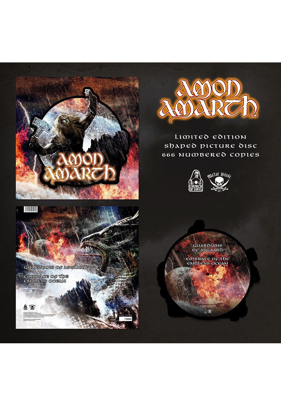 Amon Amarth - Guardians Of Asgaard Shape - Colored Mini Vinyl | Neutral-Image