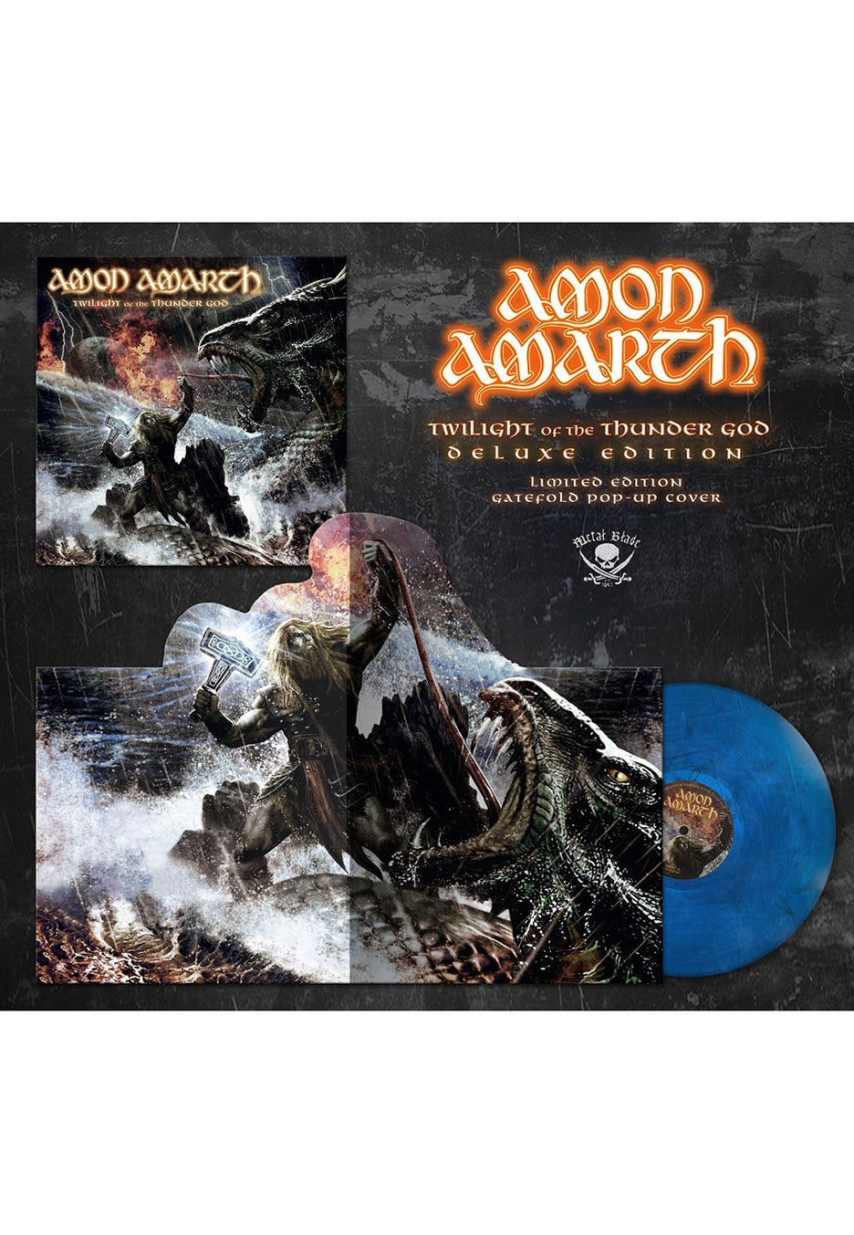 Amon Amarth - Twilight Of The Thunder God Blue Black White - Marbled Vinyl | Neutral-Image