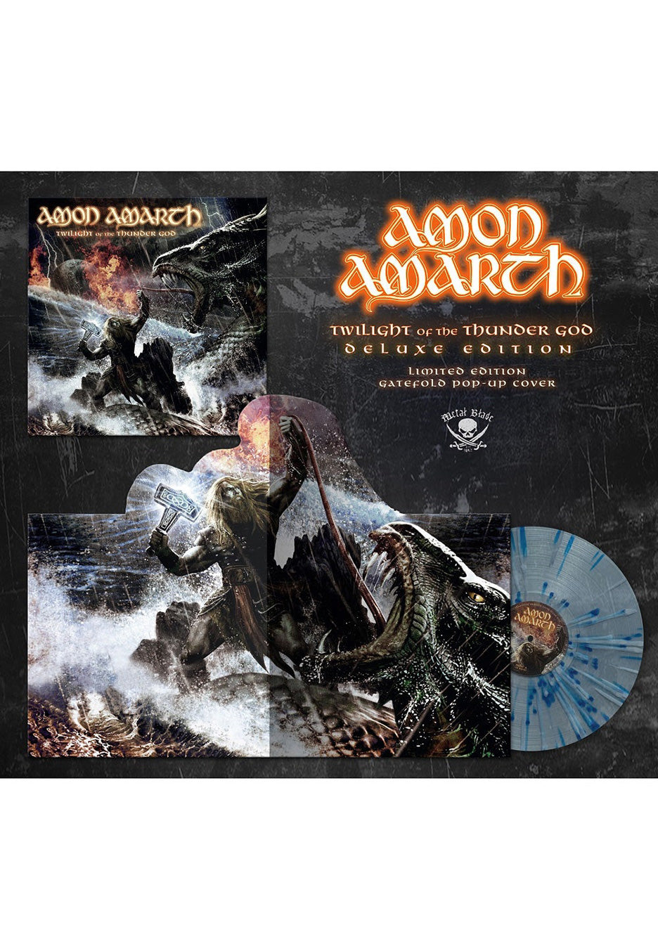 Amon Amarth - Twilight Of The Thunder God Clear White Blue - Splattered Vinyl | Neutral-Image