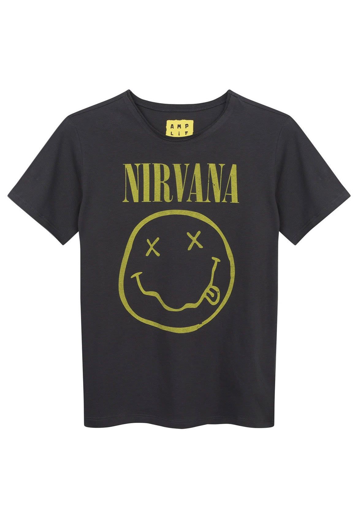 Nirvana - Happy Face Face Charcoal Kids - T-Shirt | Men-Image