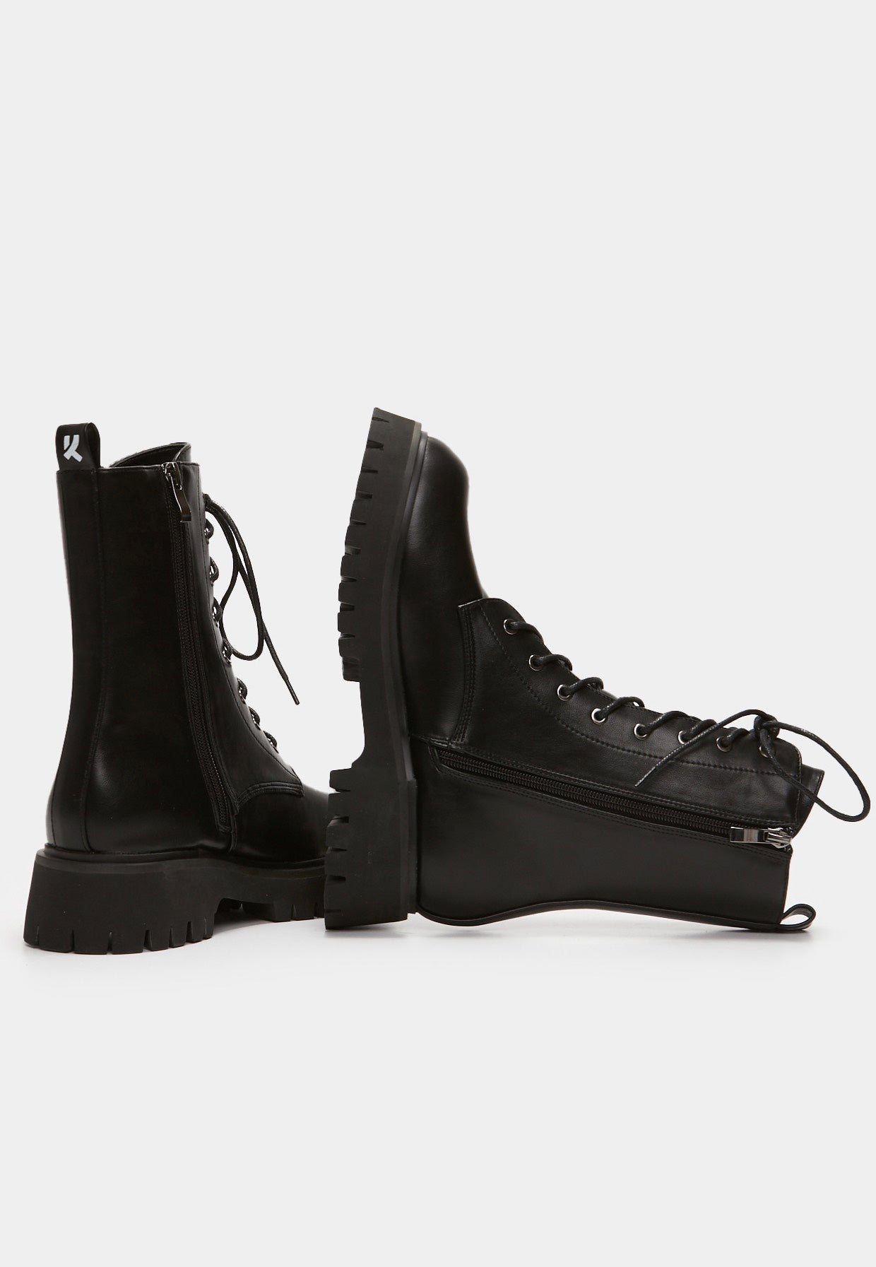 Koi Footwear - Anchor Military Lace Up Black - Girl Shoes | Women-Image