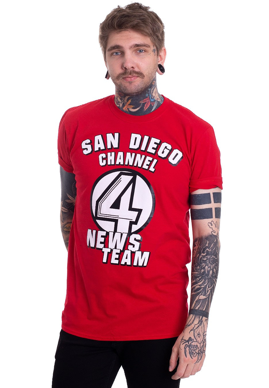 Anchorman - San Diego Channel 4 Red - T-Shirt | Men-Image