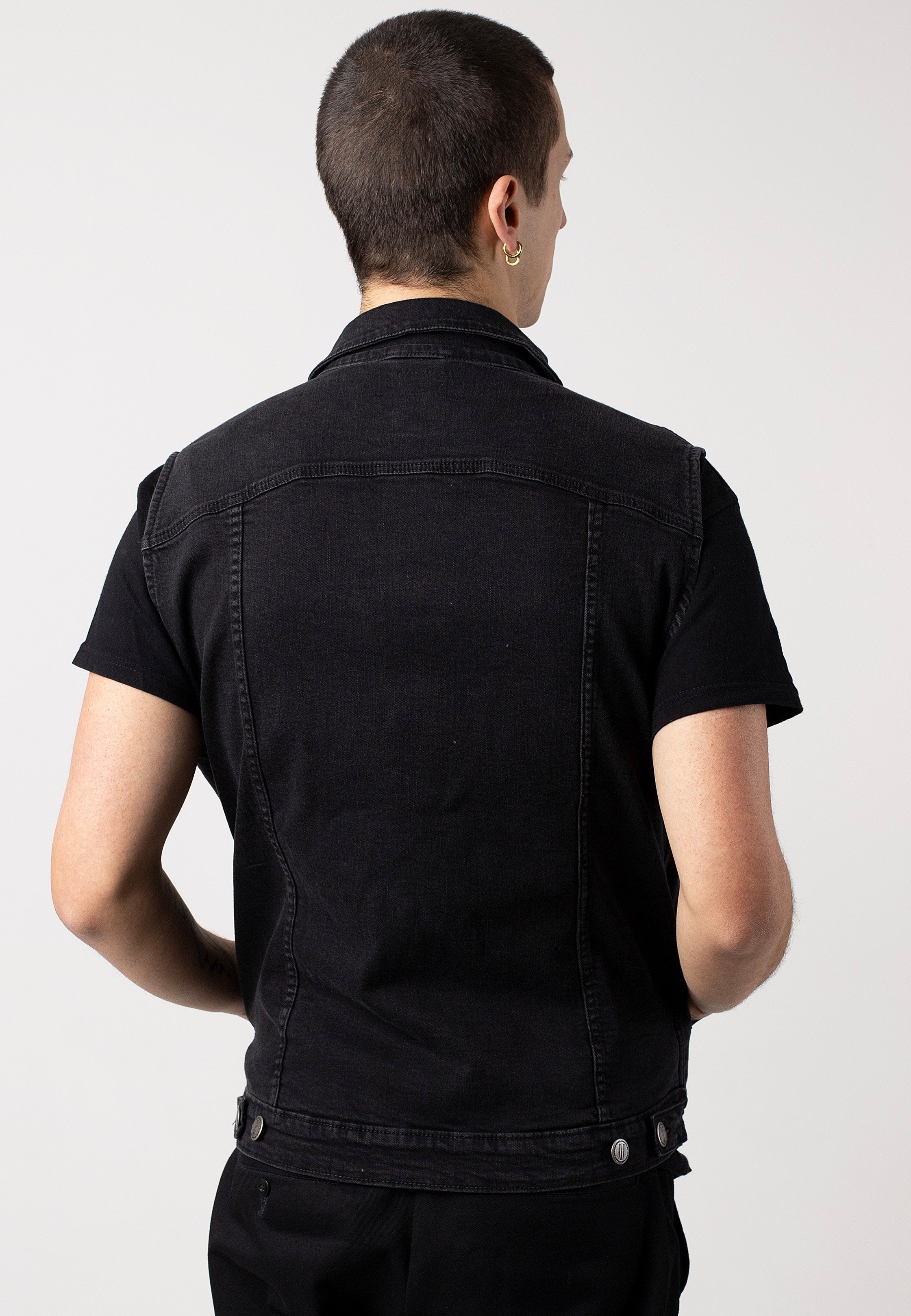 Ironnail - Neil Denim Black - Jeans Vest | Men-Image