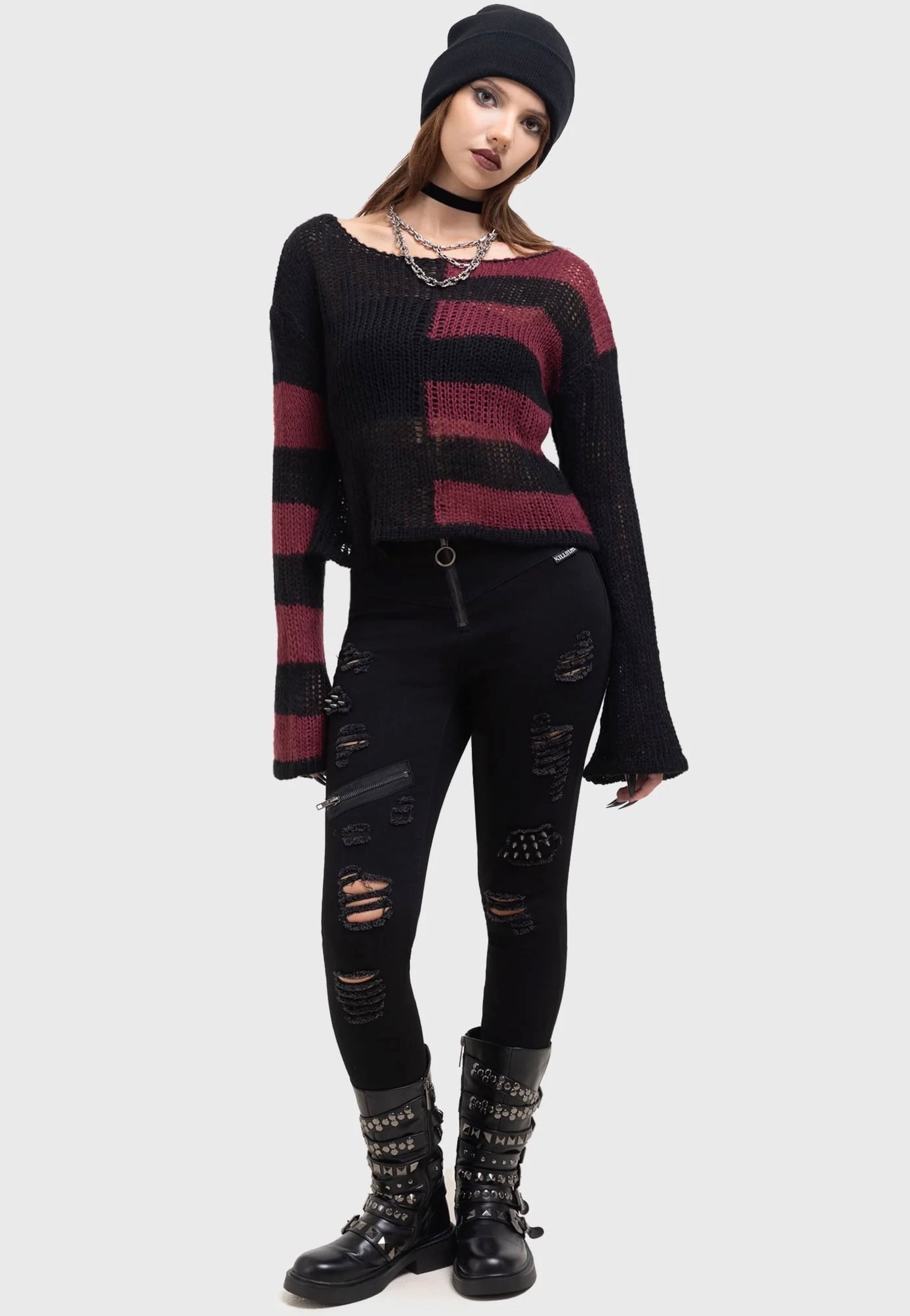 Killstar - Anshe Black/Red - Pullover | Women-Image