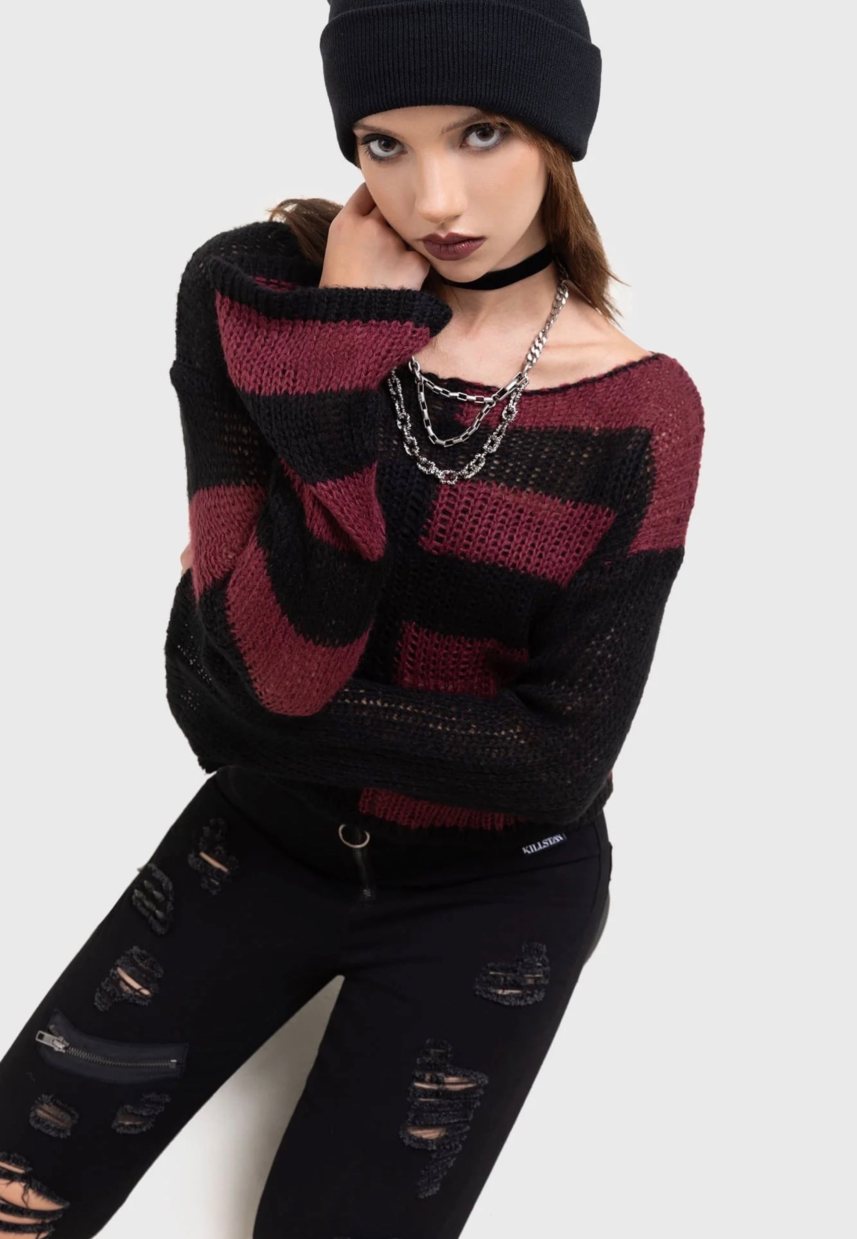 Killstar - Anshe Black/Red - Pullover | Women-Image