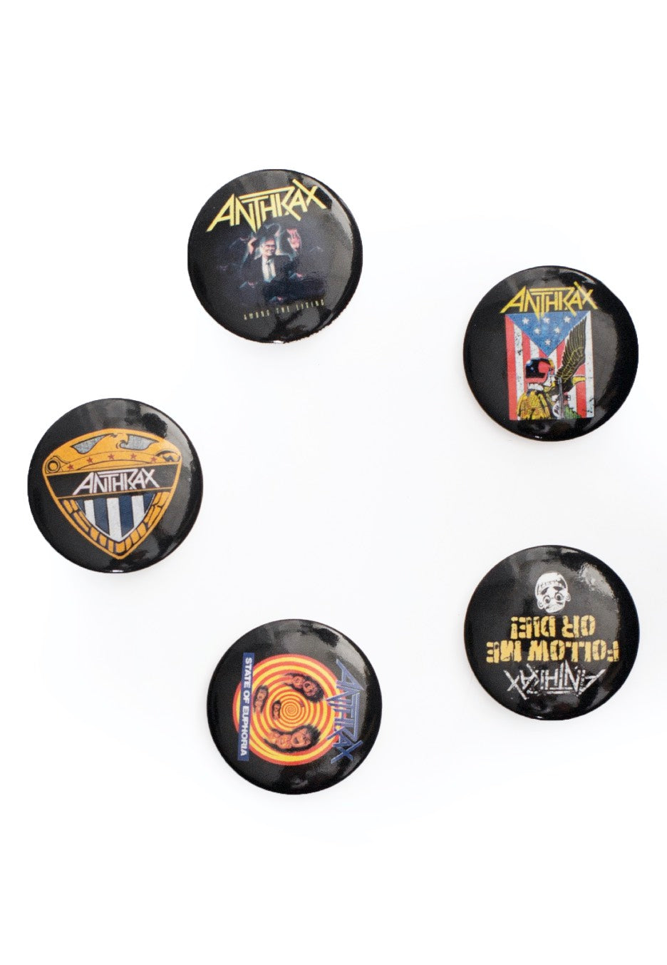 Anthrax - Among The Living Pack Of 5 - Button Set | Neutral-Image