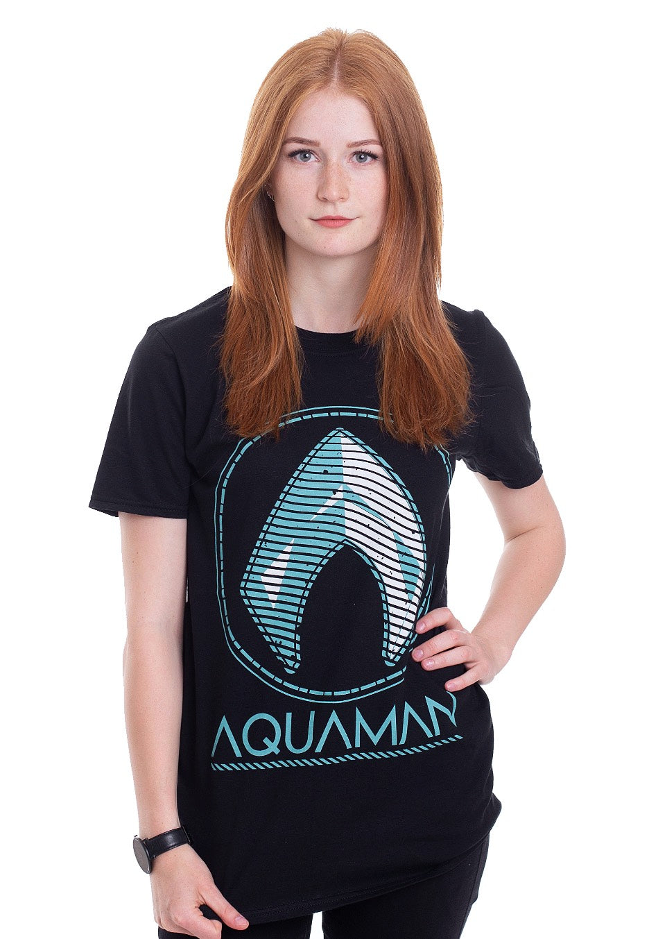 Aquaman - Distressed Shield - T-Shirt | Women-Image