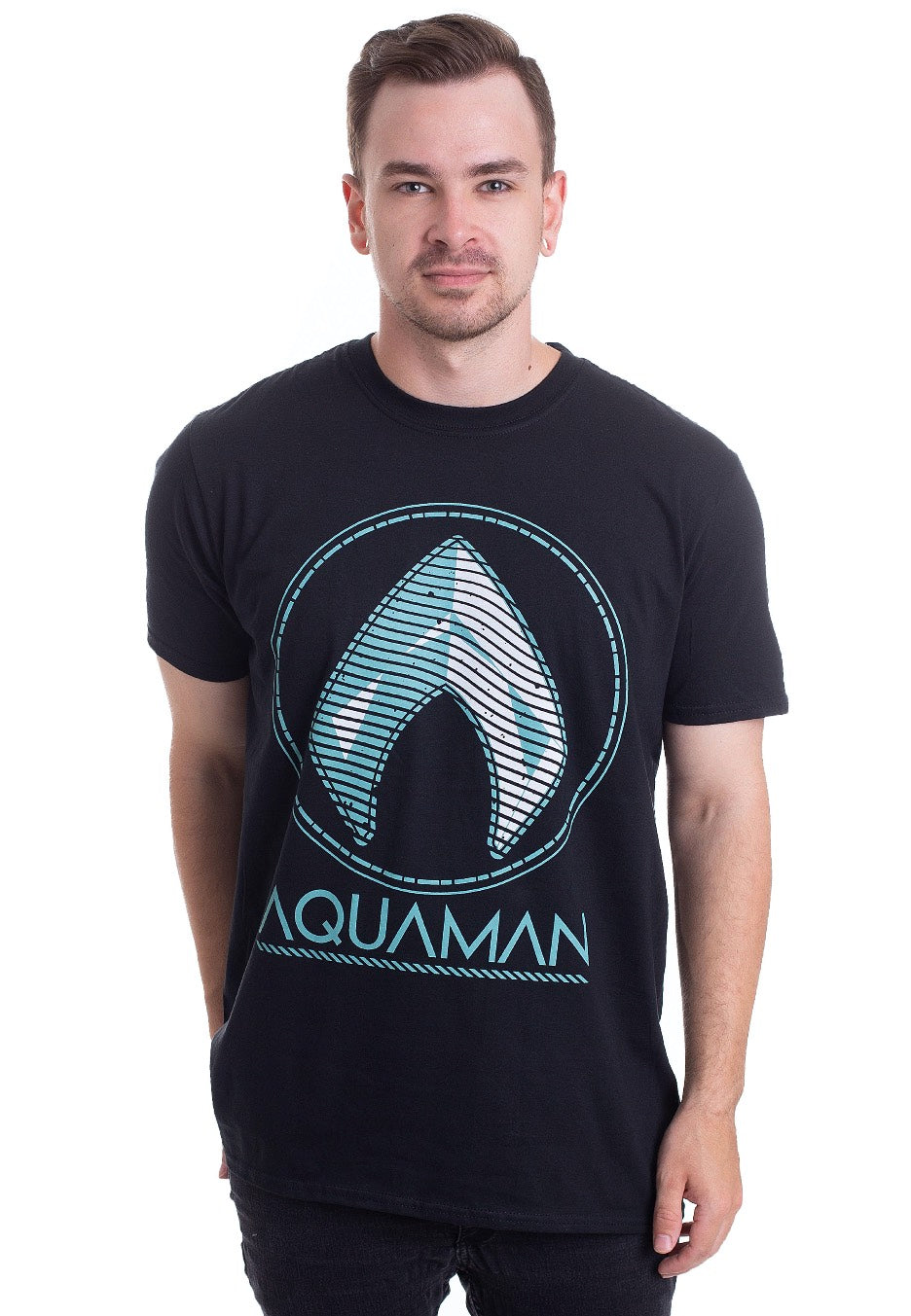 Aquaman - Distressed Shield - T-Shirt | Men-Image