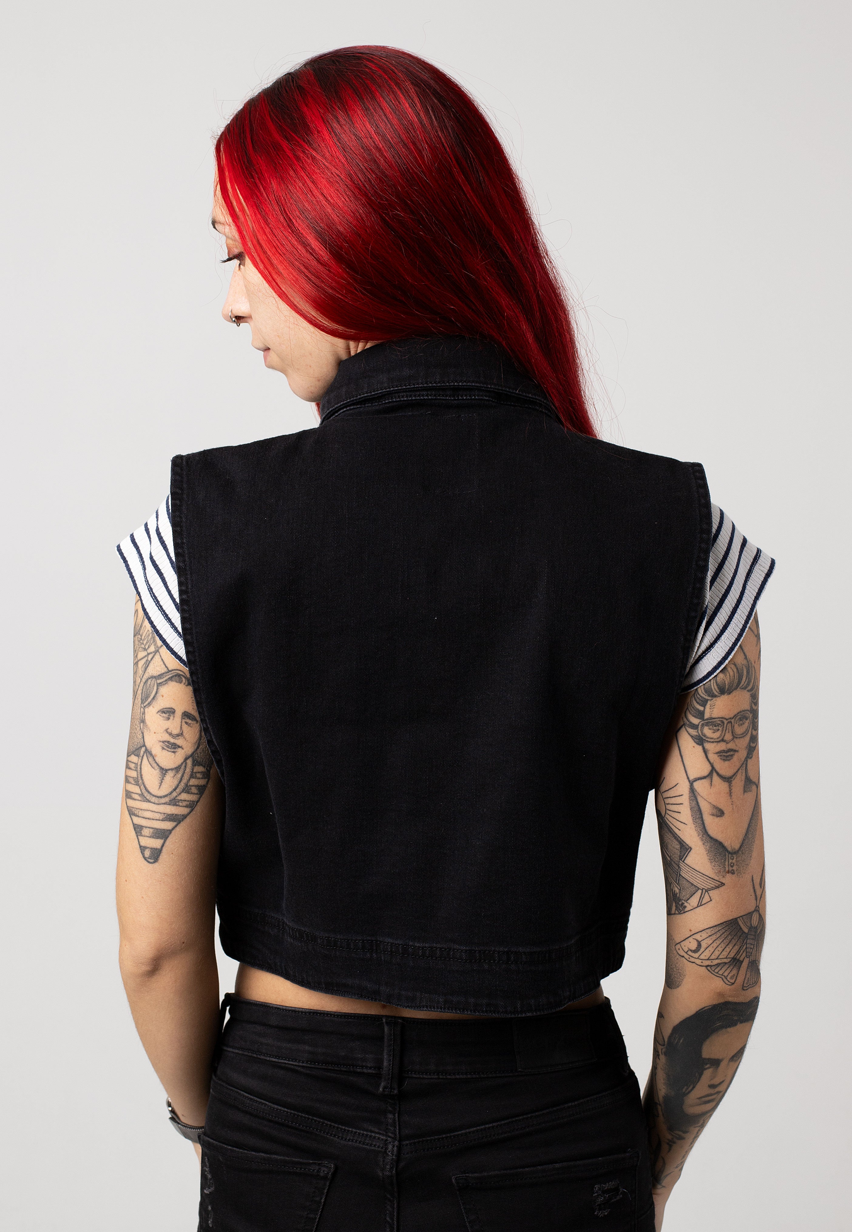 Dark Moon - Paz Cropped - Jeans Vest | Women-Image