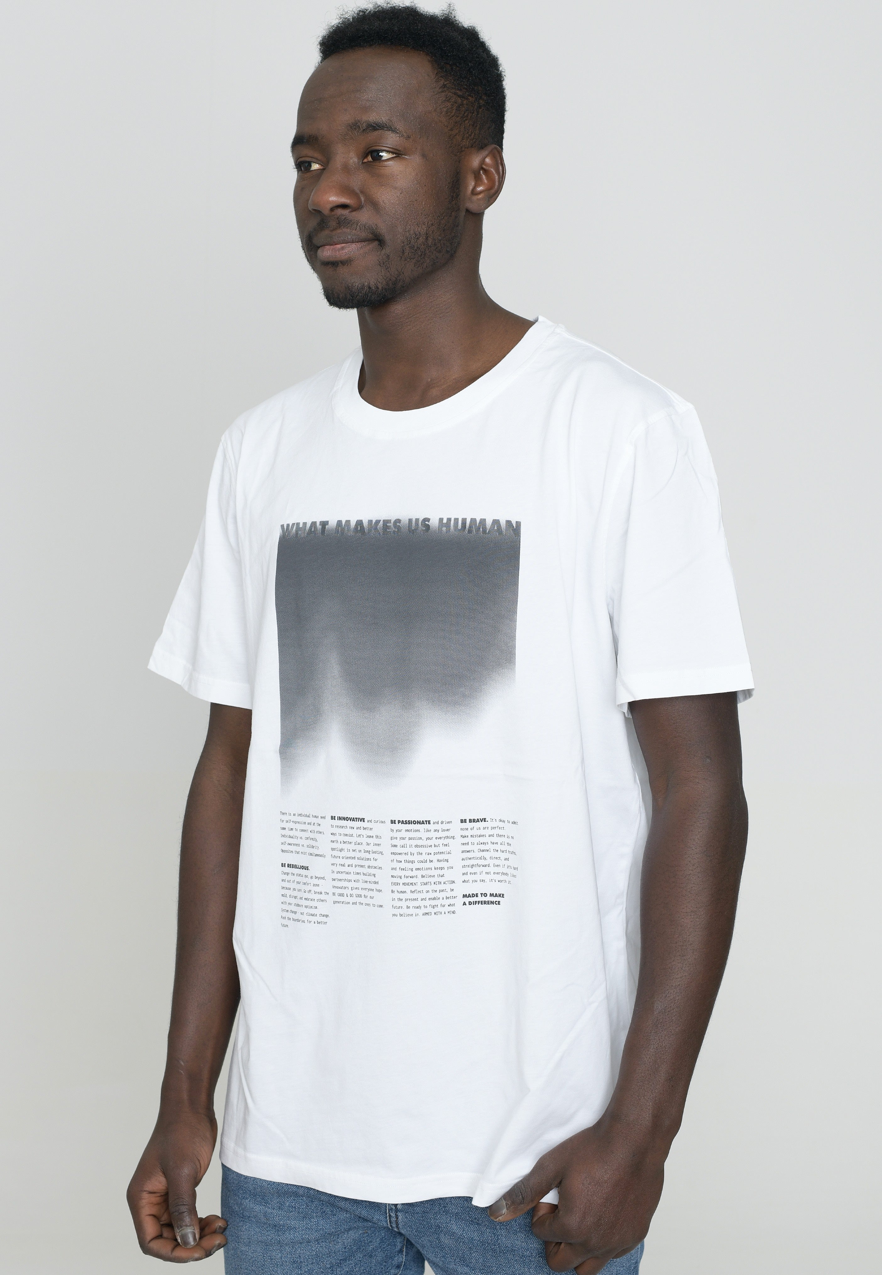 Armedangels - Aadoni Self Expression White - T-Shirt | Men-Image