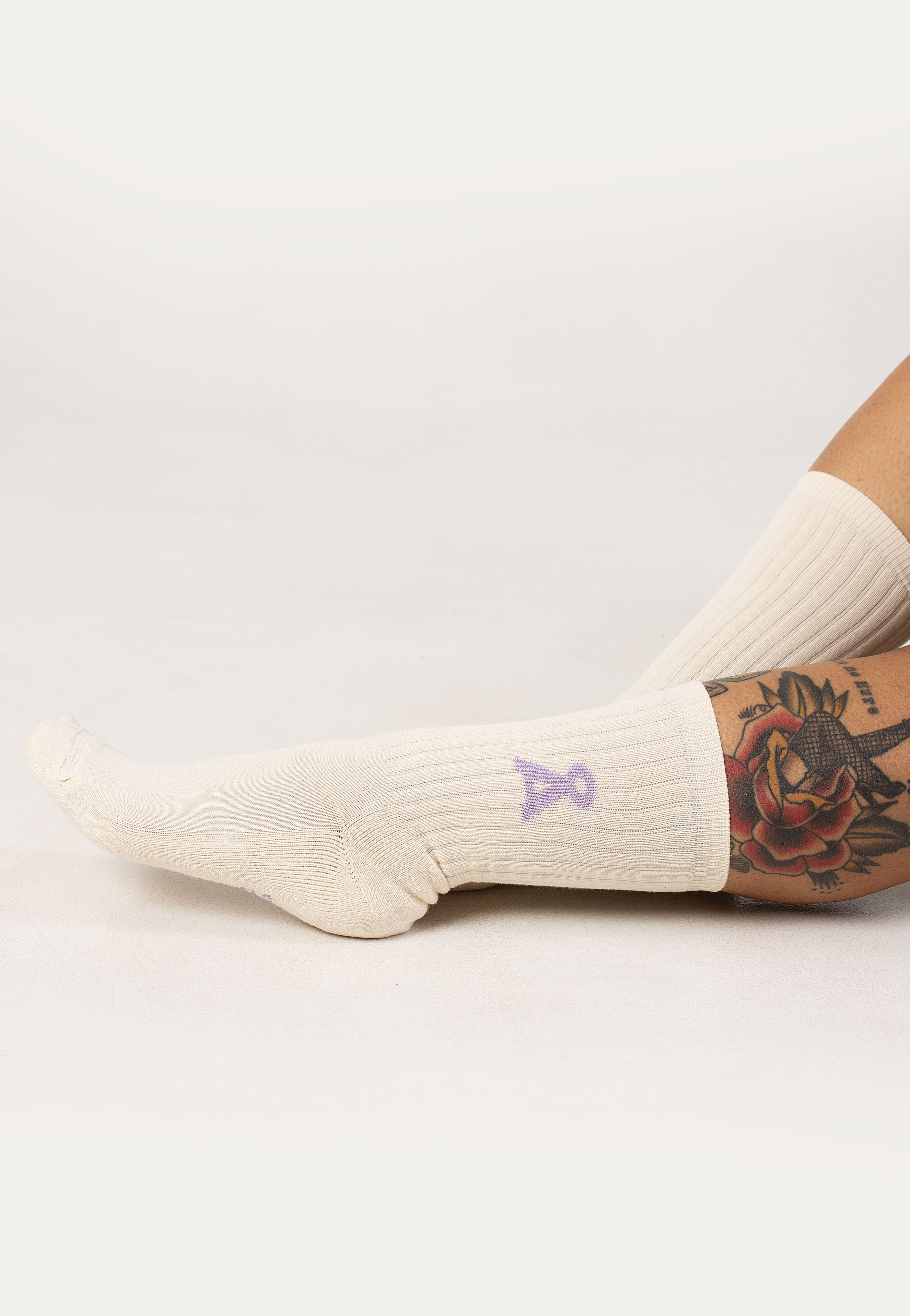 Armedangels - Saamus Bold Oatmilk/Lavender Light - Socks | Women-Image