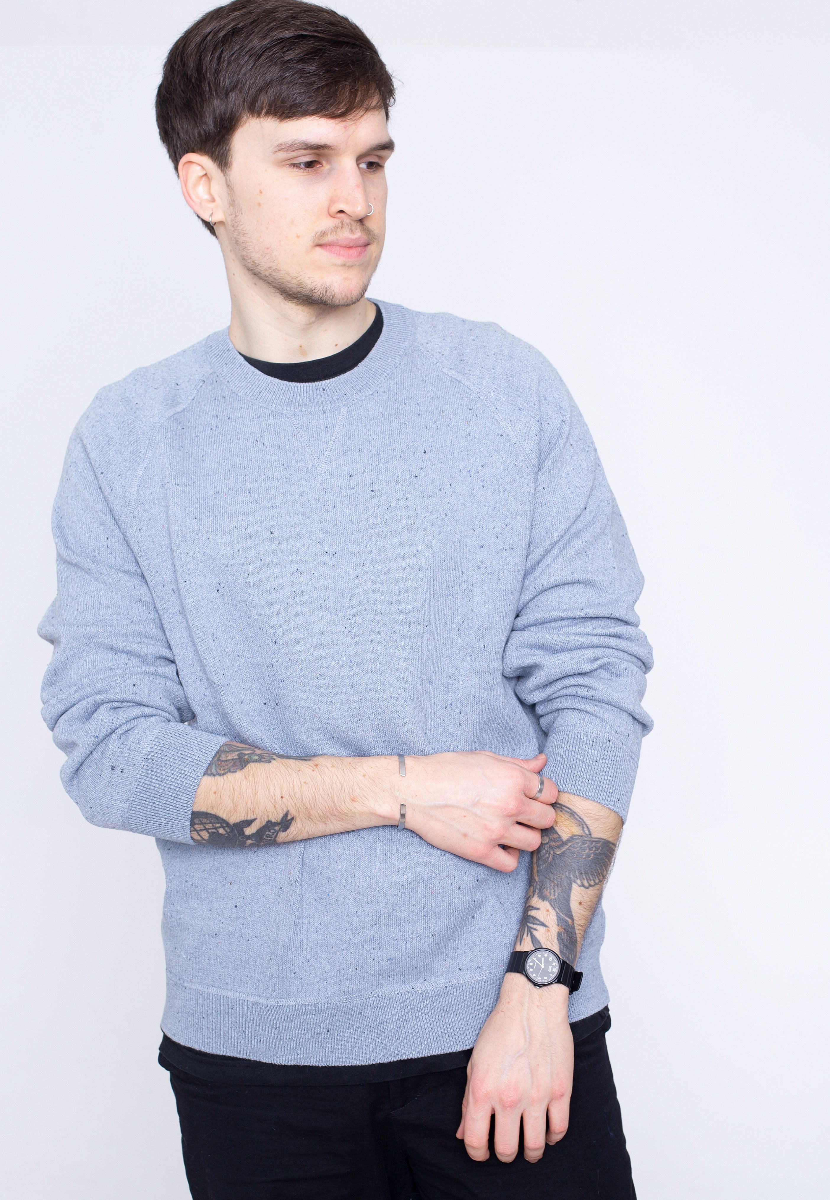 Armedangels - Svetaa Denim Faded Blue - Pullover | Men-Image