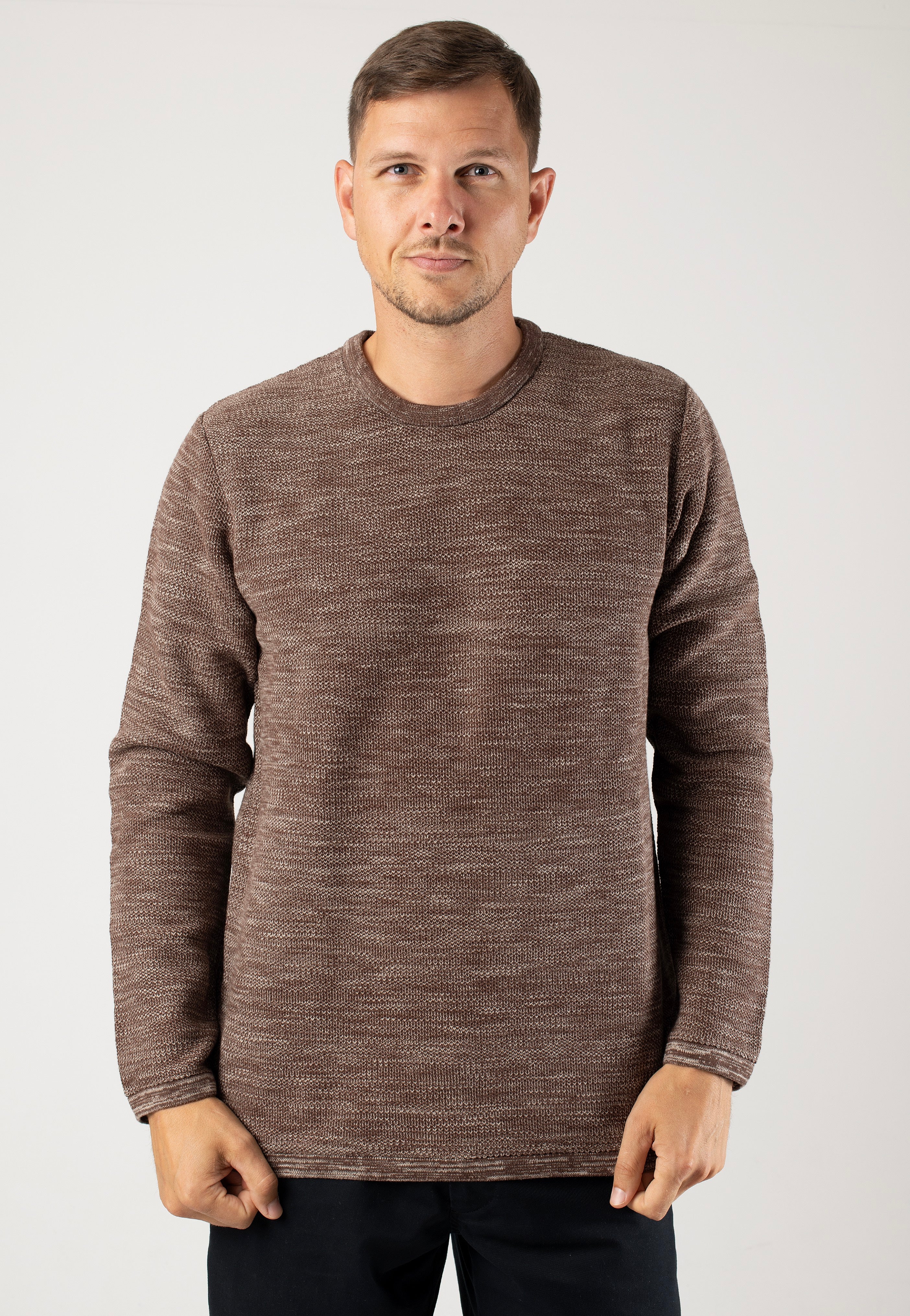 Armedangels - Tolaa Deep Brown/Sand Stone - Pullover | Men-Image