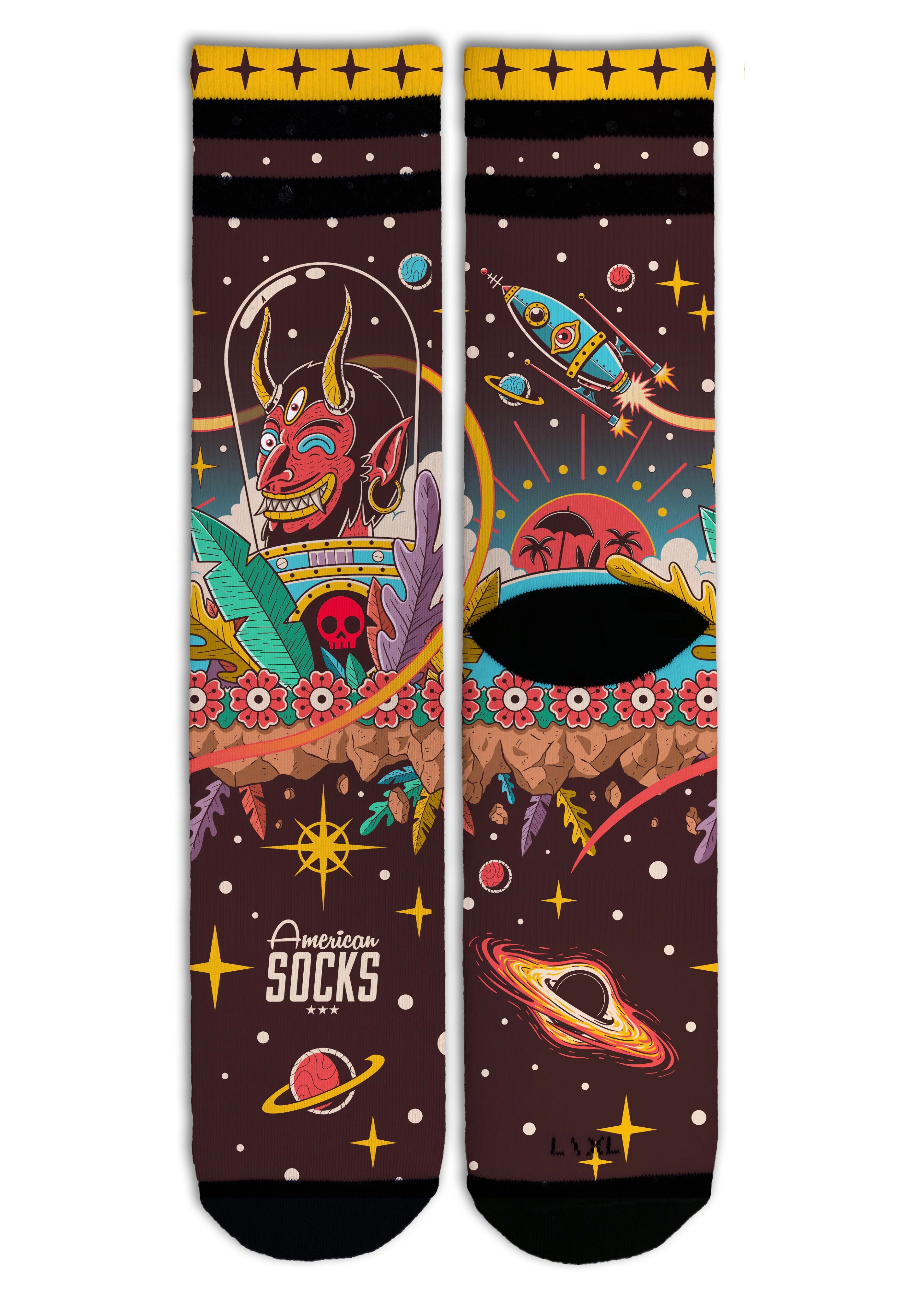 American Socks - Space Holidays Mid High Multi - Socks | Neutral-Image