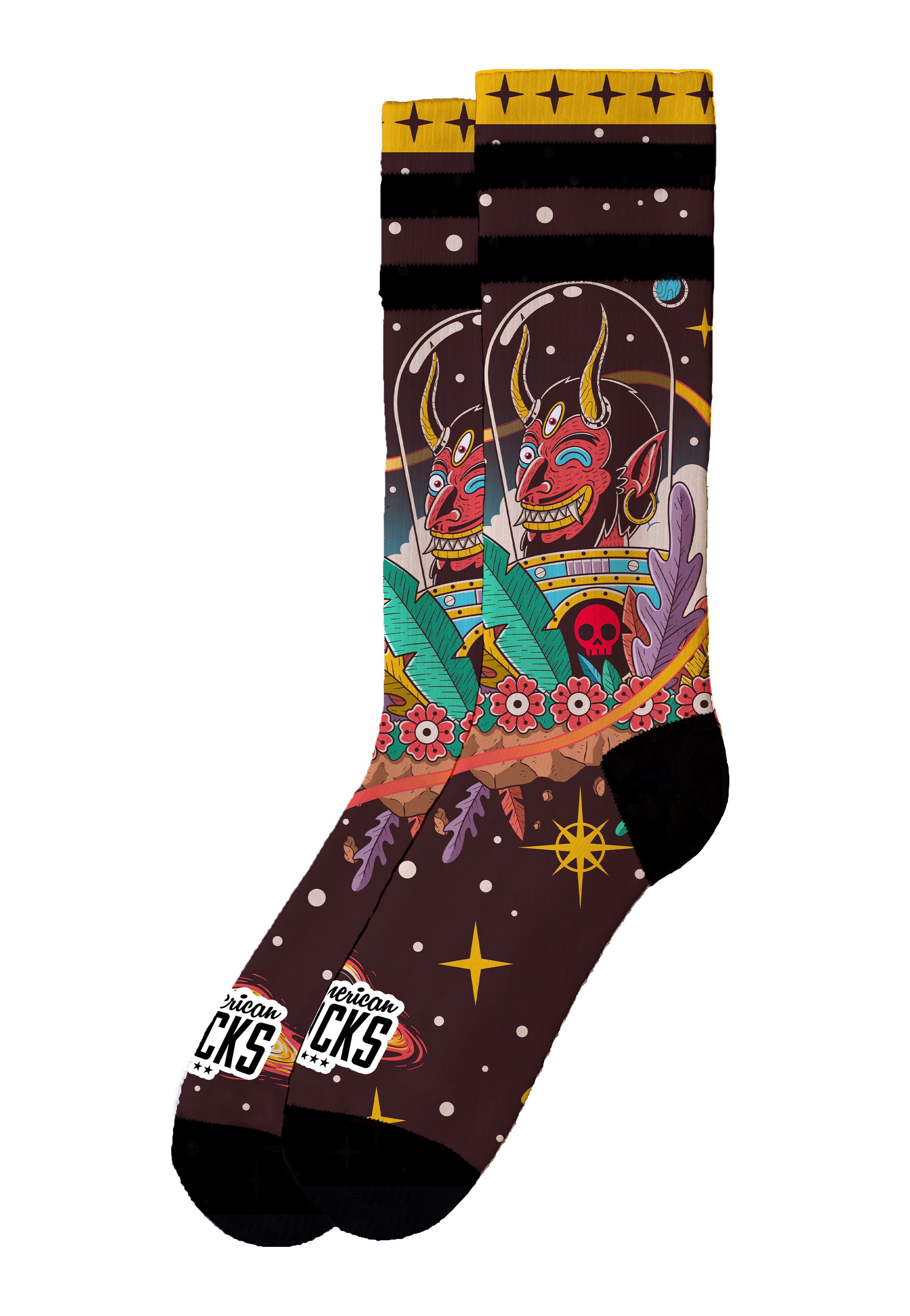 American Socks - Space Holidays Mid High Multi - Socks | Neutral-Image