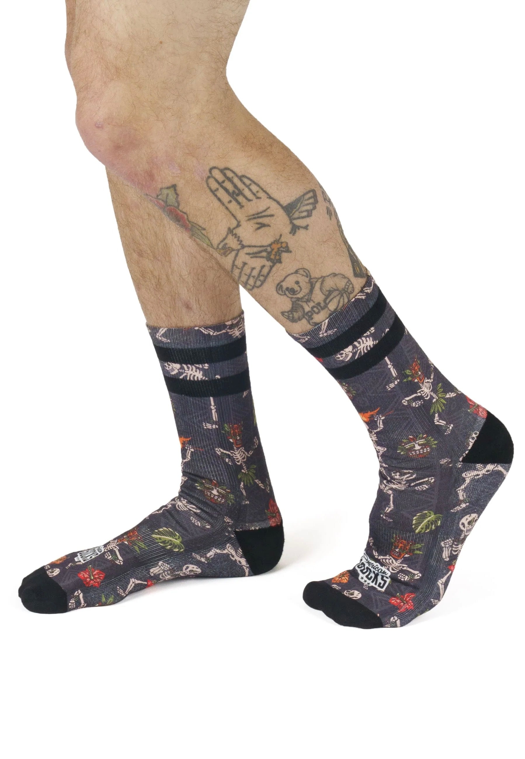 American Socks - Dancing Skeletons Mid High Black - Socks | Neutral-Image