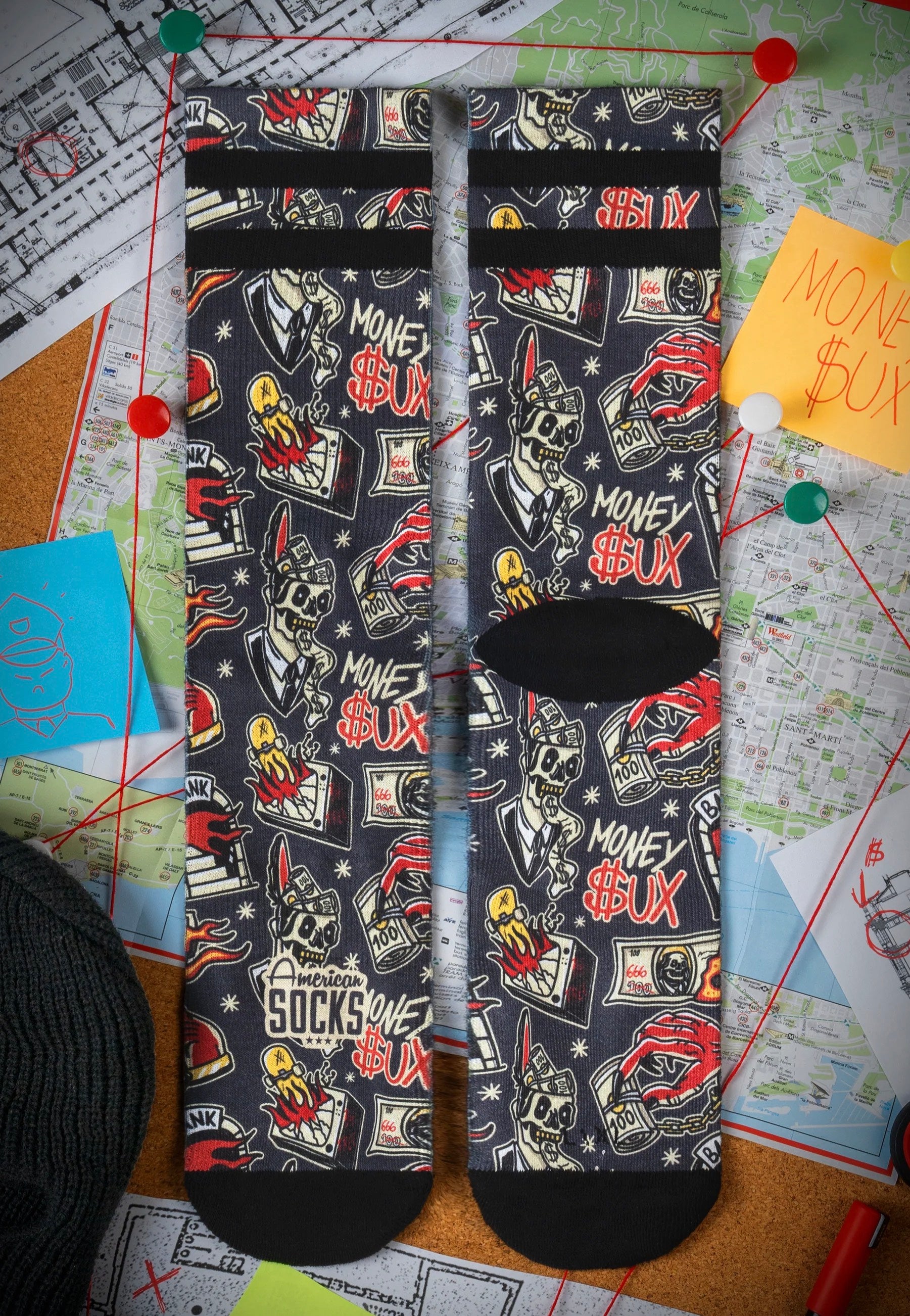 American Socks - Money Sucks Mid High - Socks | Neutral-Image