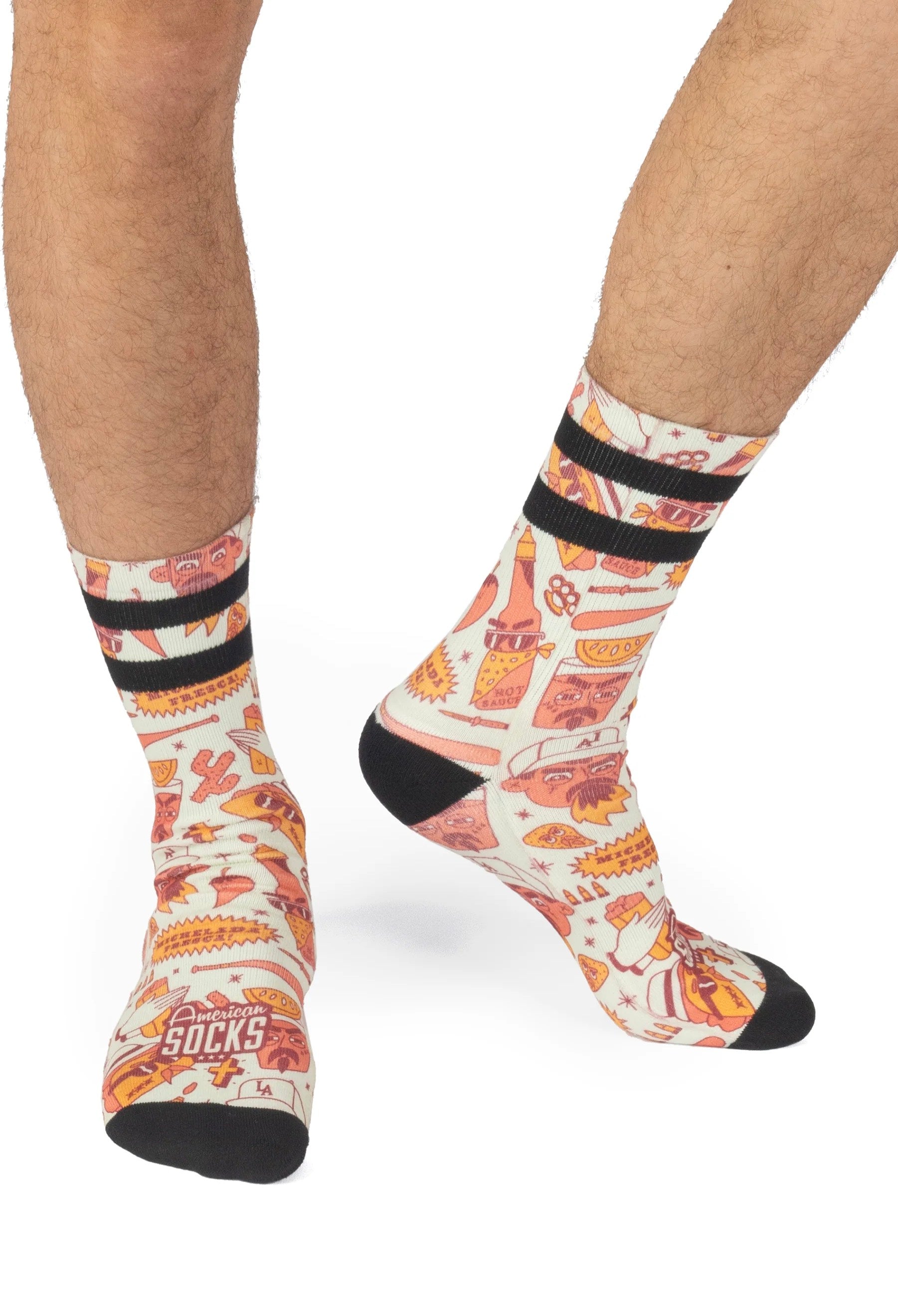 American Socks - Tacos & Vatos Mid High - Socks | Neutral-Image