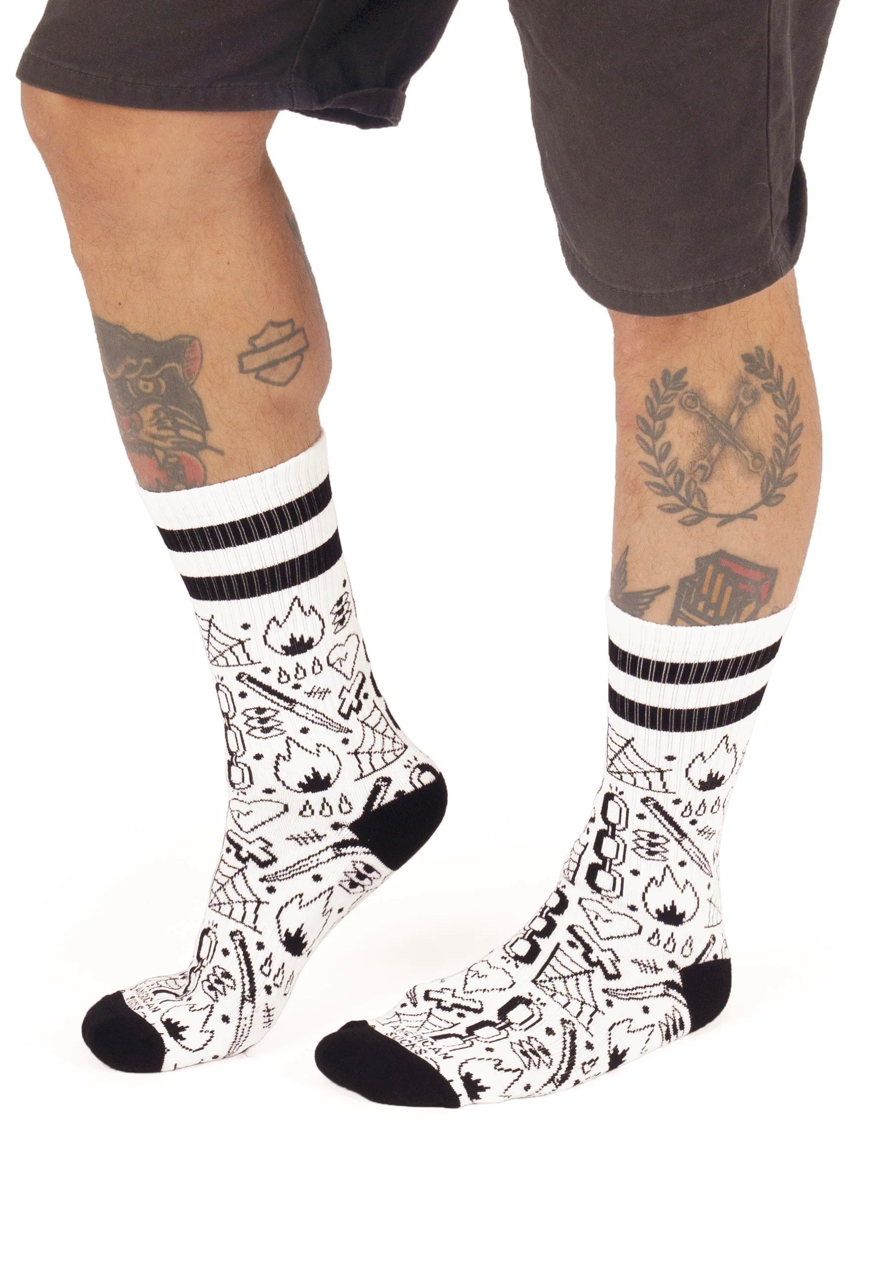 American Socks - Broken Chain Mid High - Socks | Neutral-Image