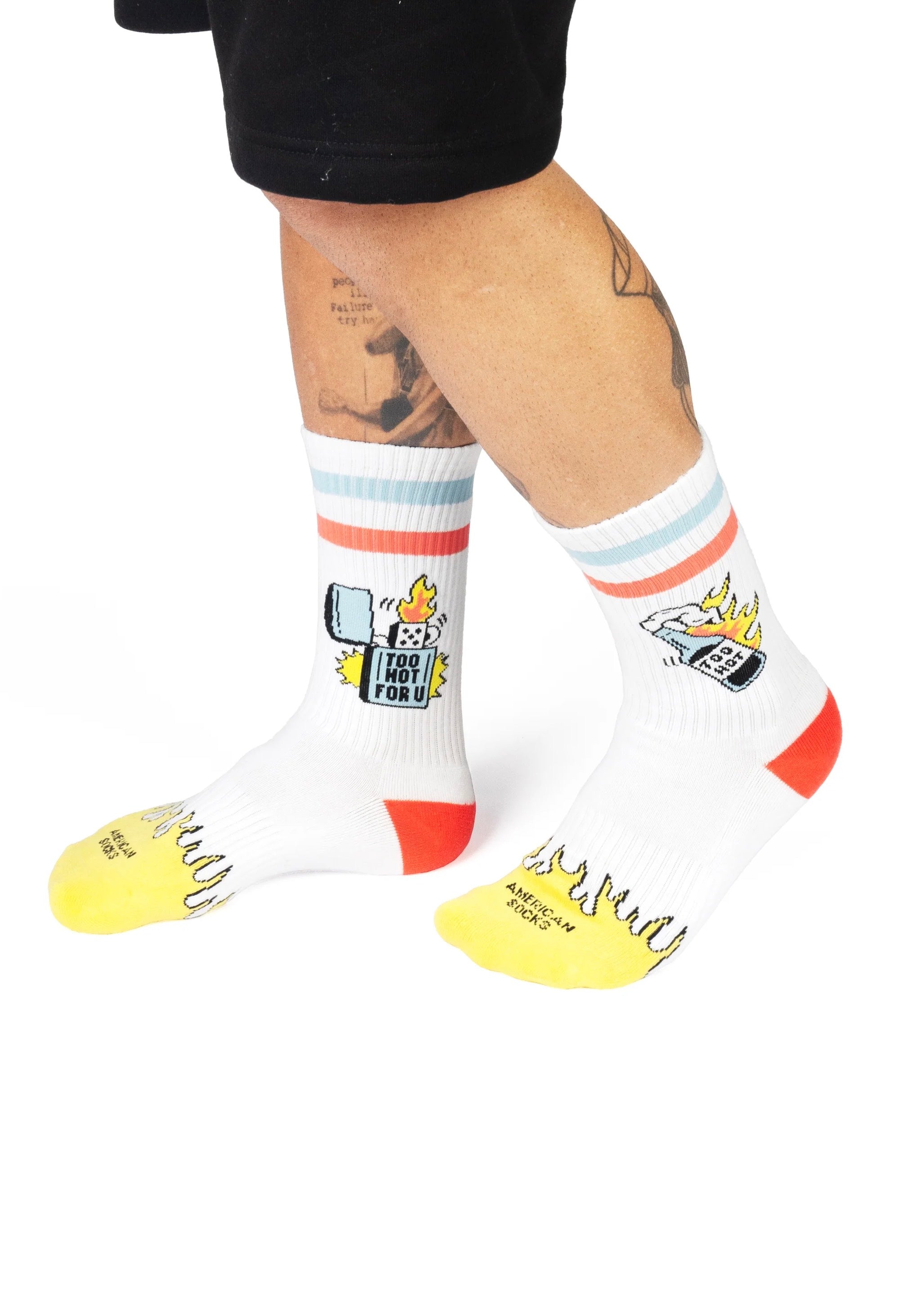 American Socks - 2 Hot 4 You Mid High White - Socks | Neutral-Image