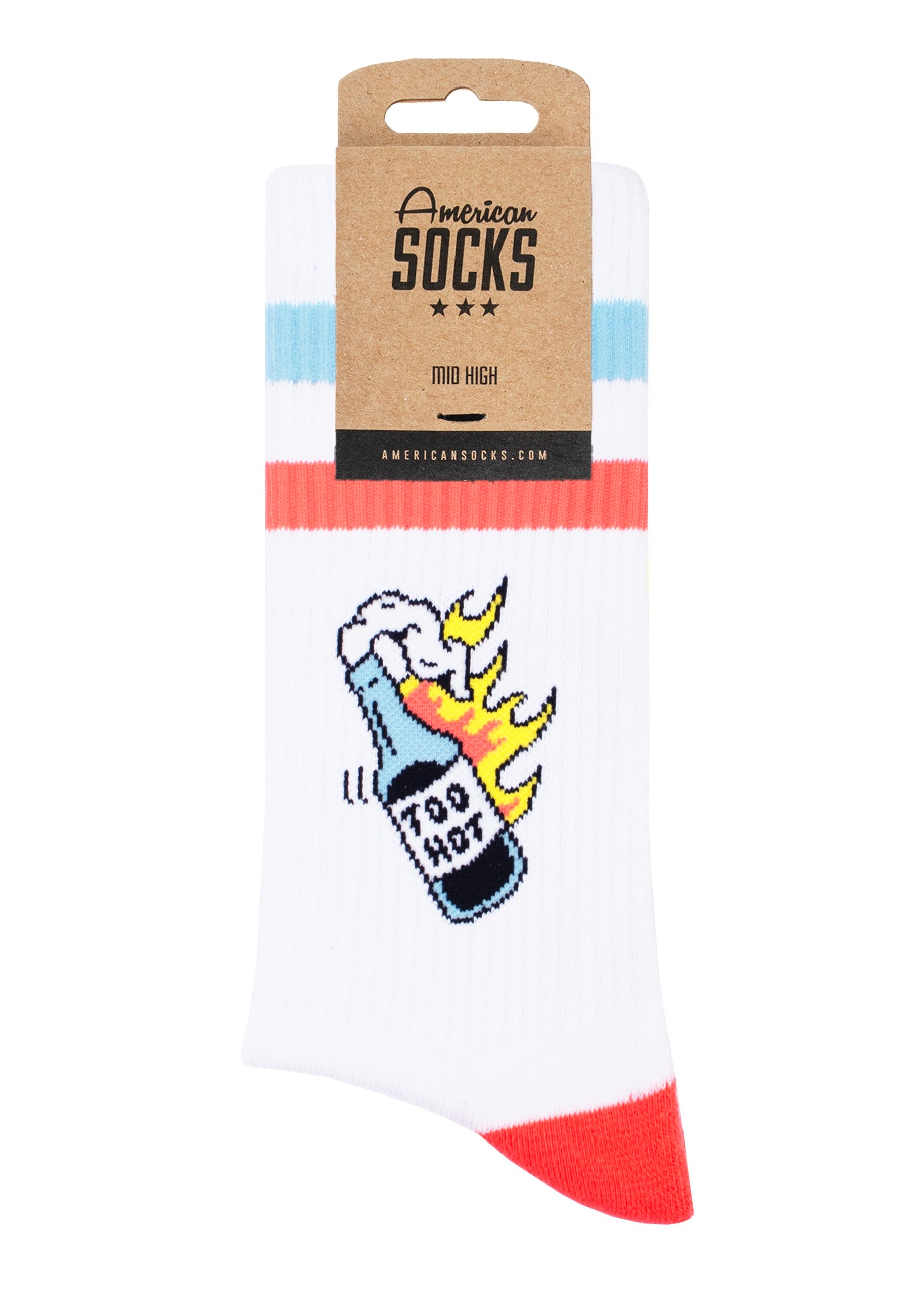 American Socks - 2 Hot 4 You Mid High White - Socks | Neutral-Image