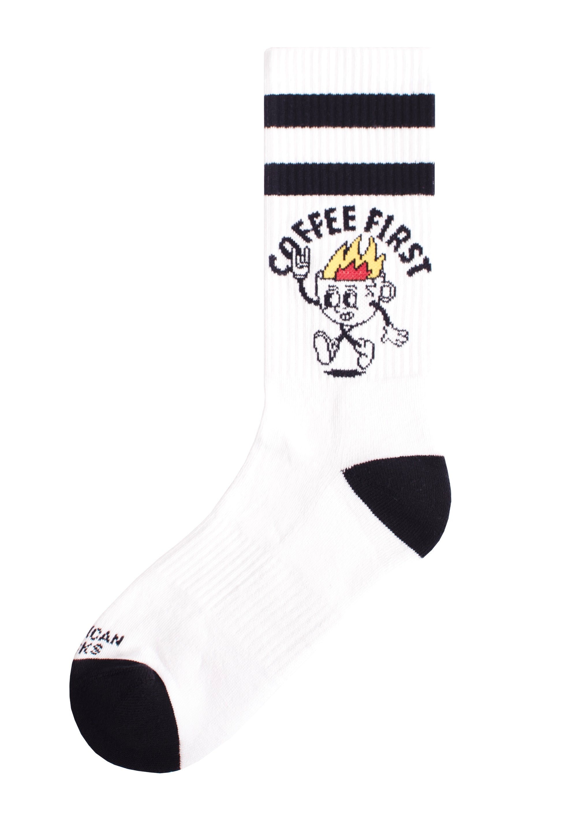 American Socks - Coffee First Mid High White - Socks | Neutral-Image