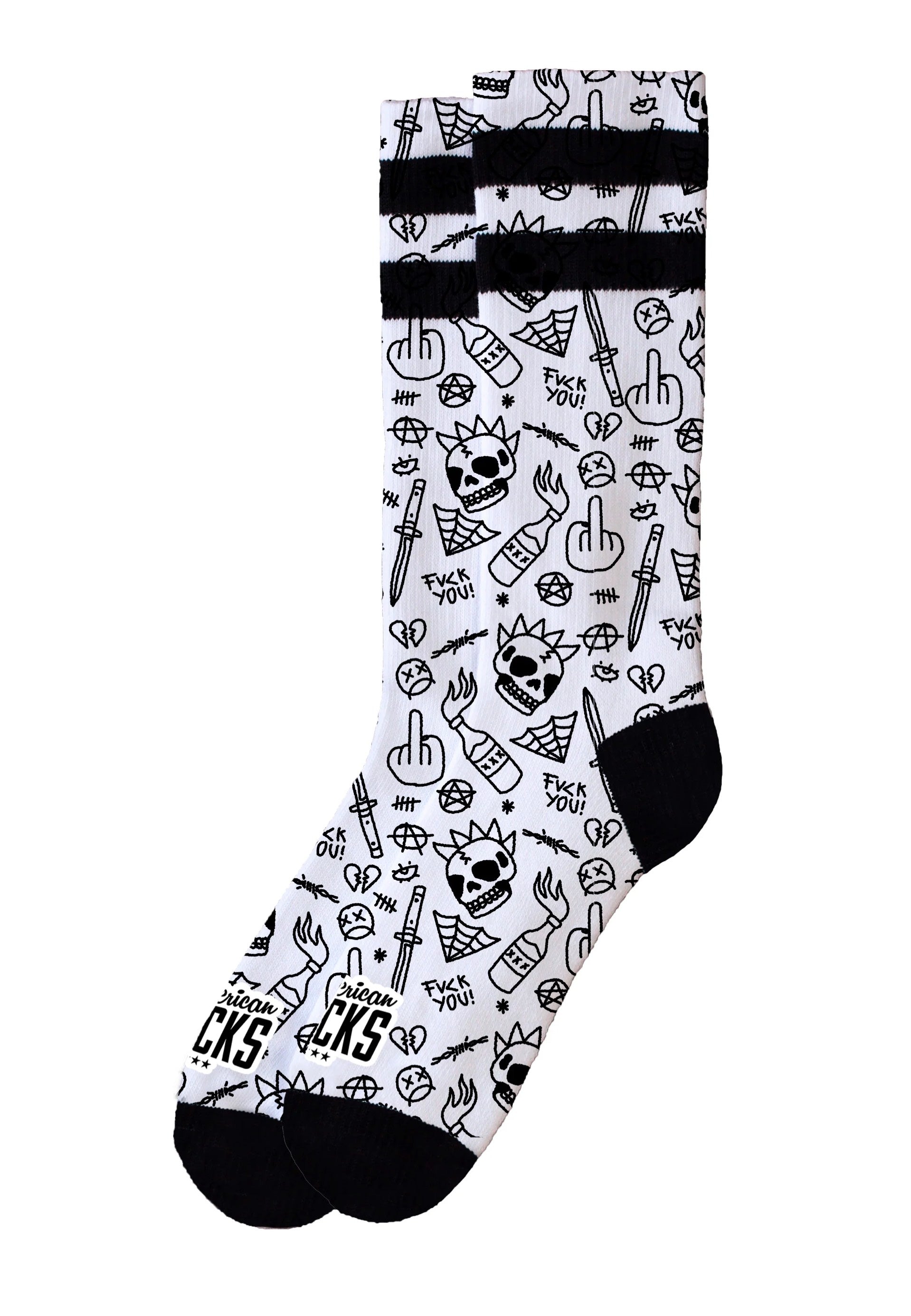 American Socks - No Direction Mid High White - Socks | Neutral-Image