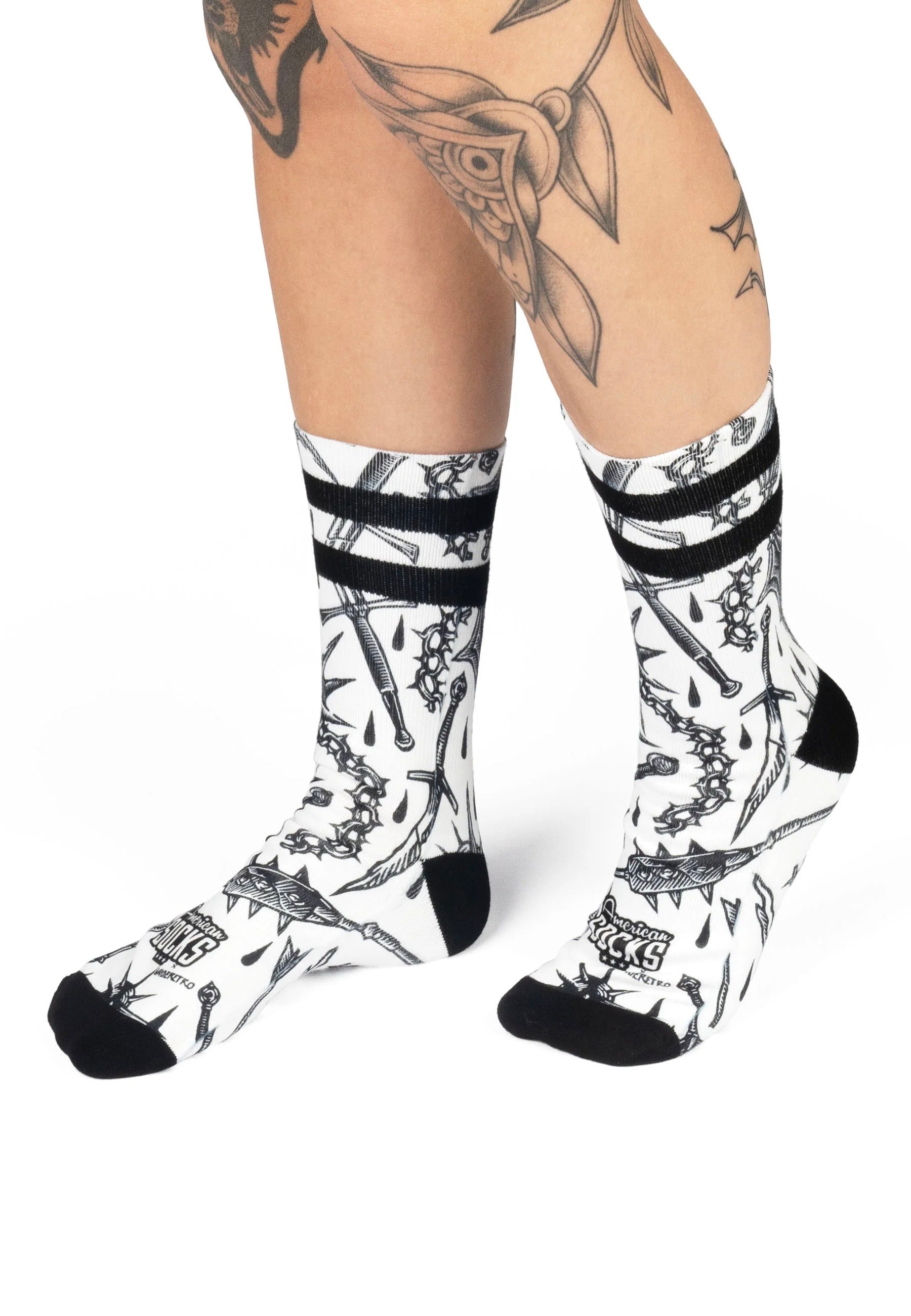 American Socks - Medieval Mid High White - Socks | Neutral-Image