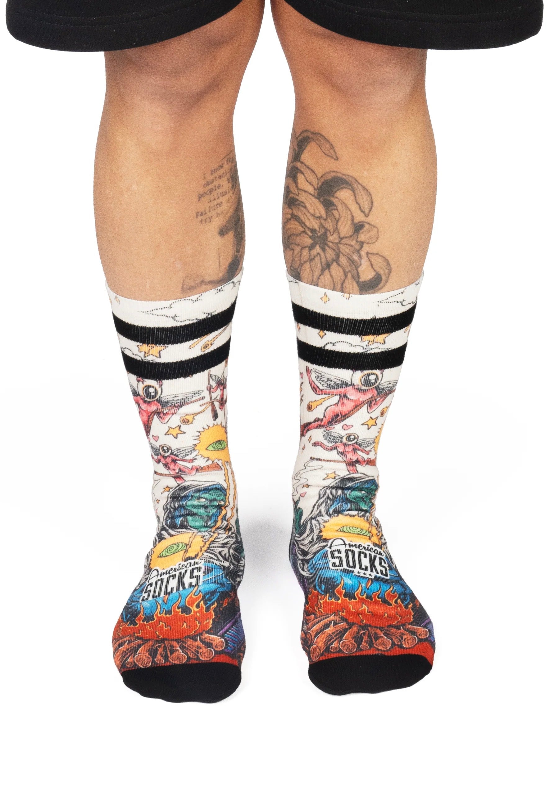 American Socks - Black Magic Mid High Multi - Socks | Neutral-Image