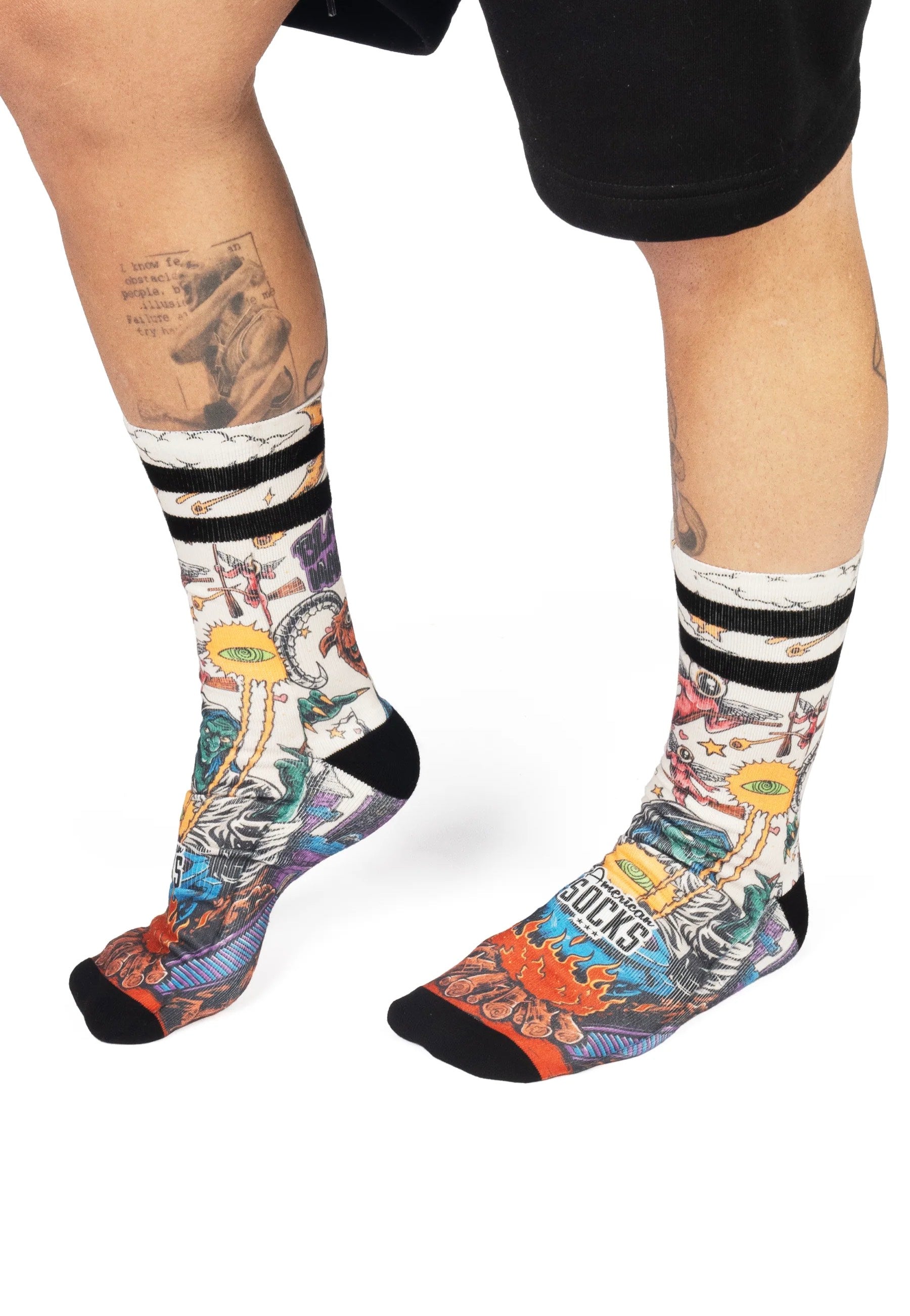 American Socks - Black Magic Mid High Multi - Socks | Neutral-Image