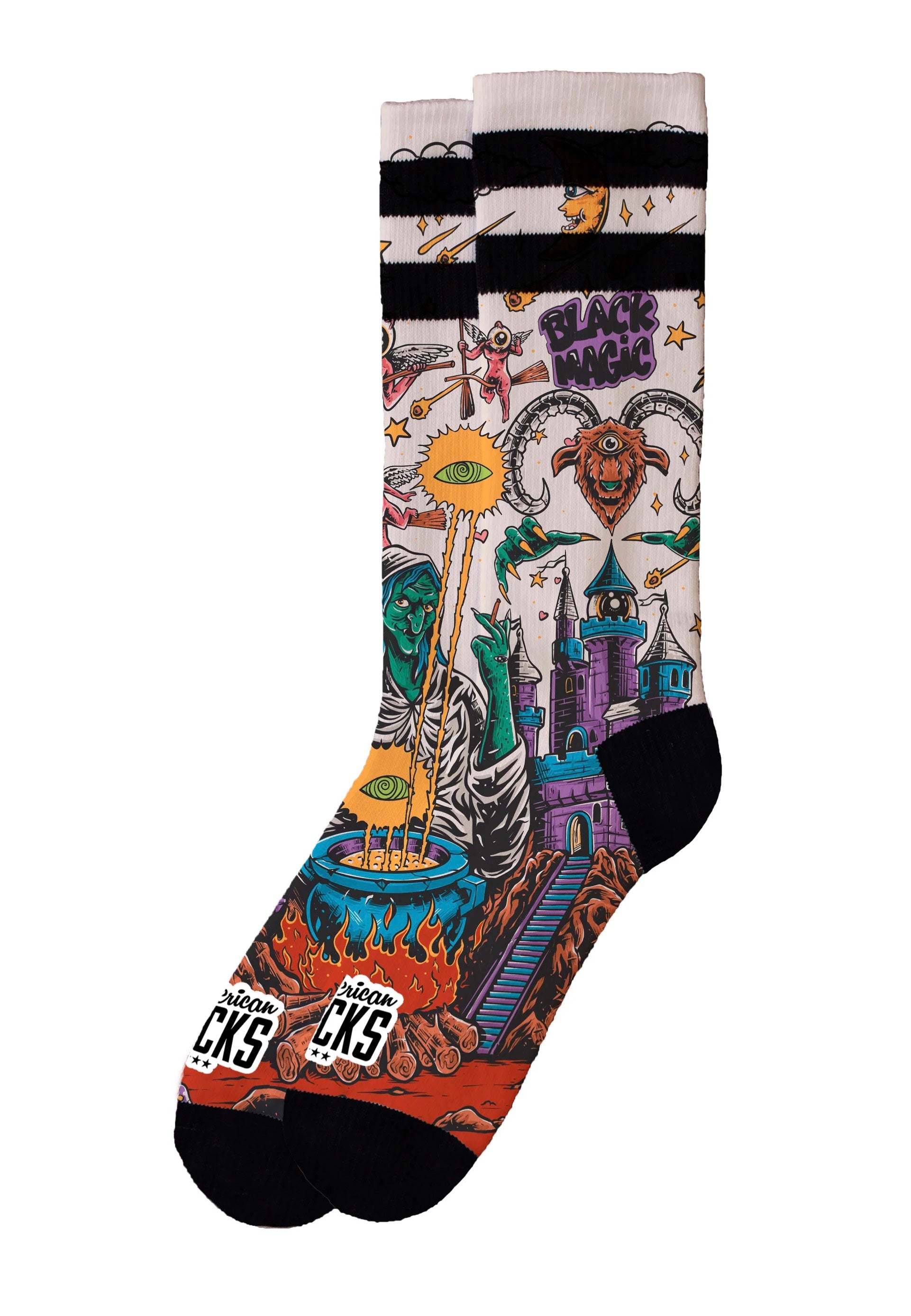 American Socks - Black Magic Mid High Multi - Socks | Neutral-Image