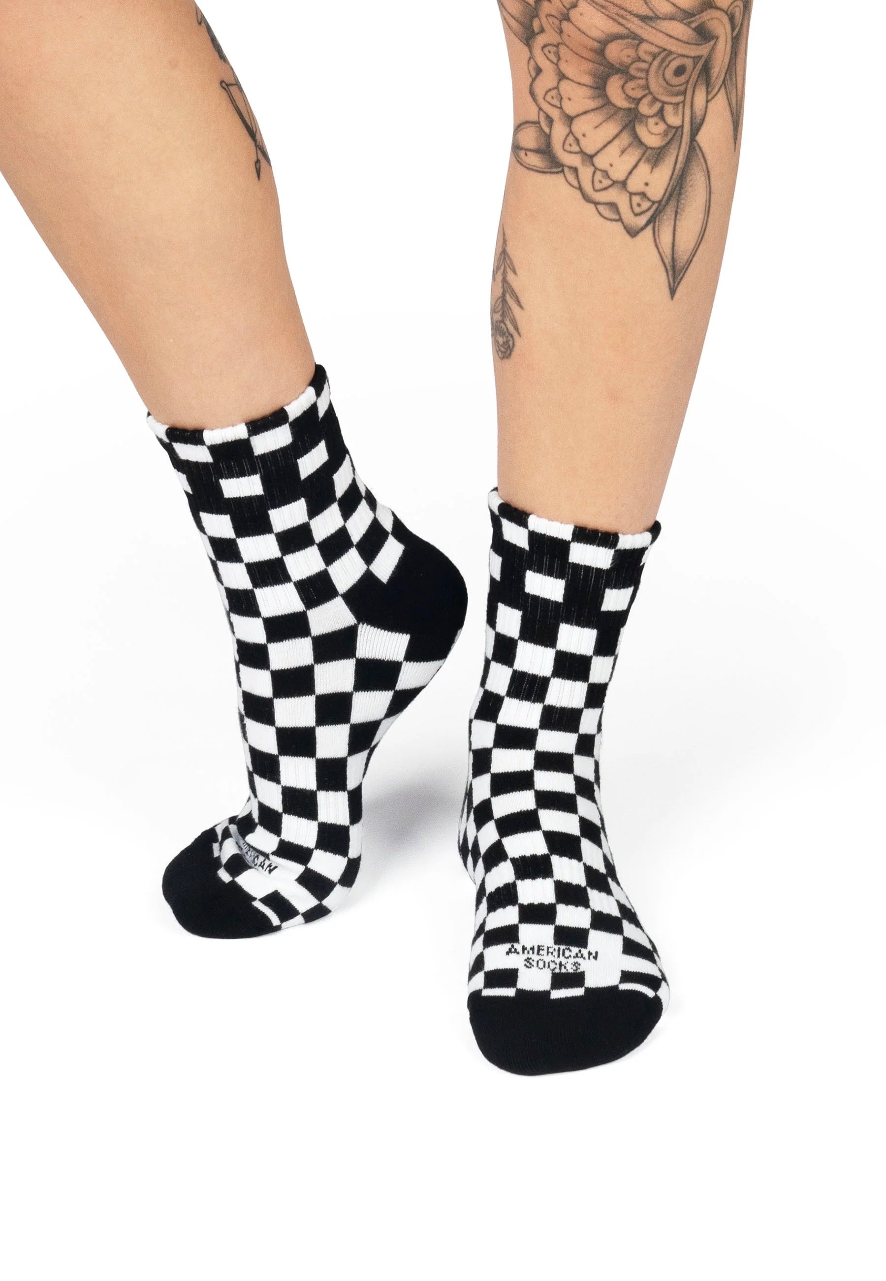 American Socks - Checkerboard Ankle High Black/White - Socks | Neutral-Image