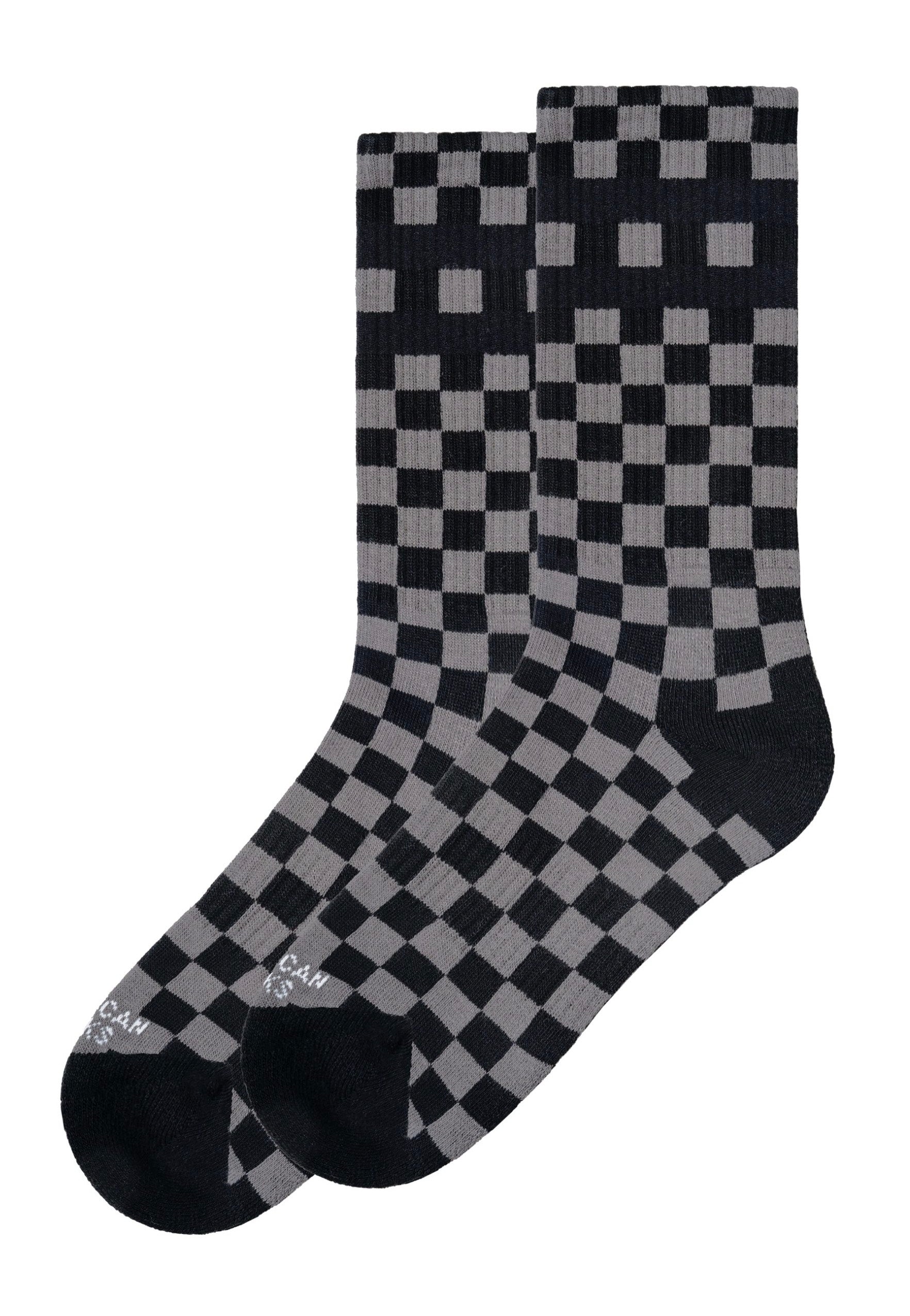 American Socks - Checkerboard Mid High Black/Grey - Socks | Neutral-Image