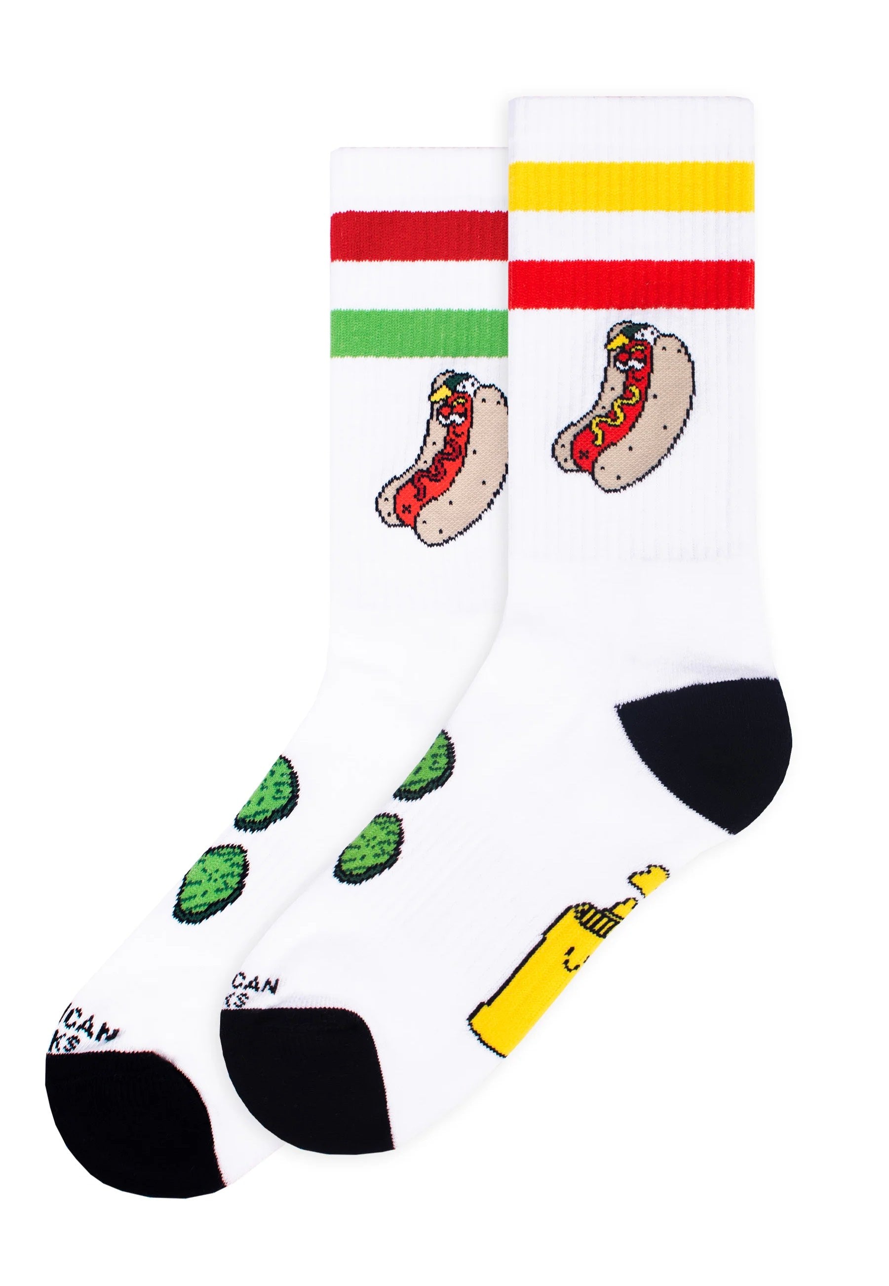 American Socks - Hot Dog Mid High White - Socks | Neutral-Image