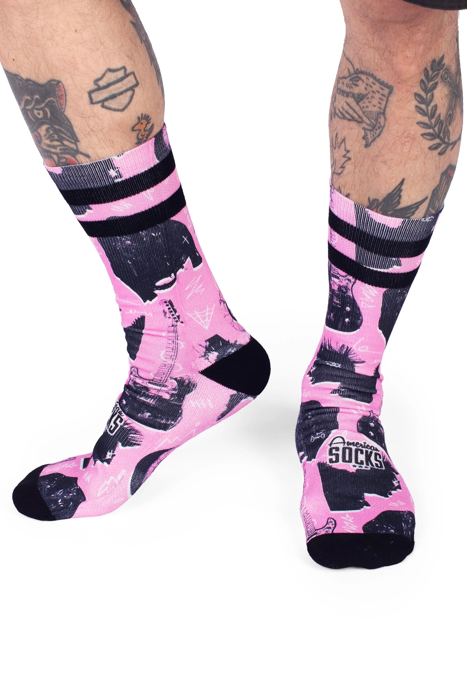 American Socks - Street Riot Mid High Pink - Socks | Neutral-Image