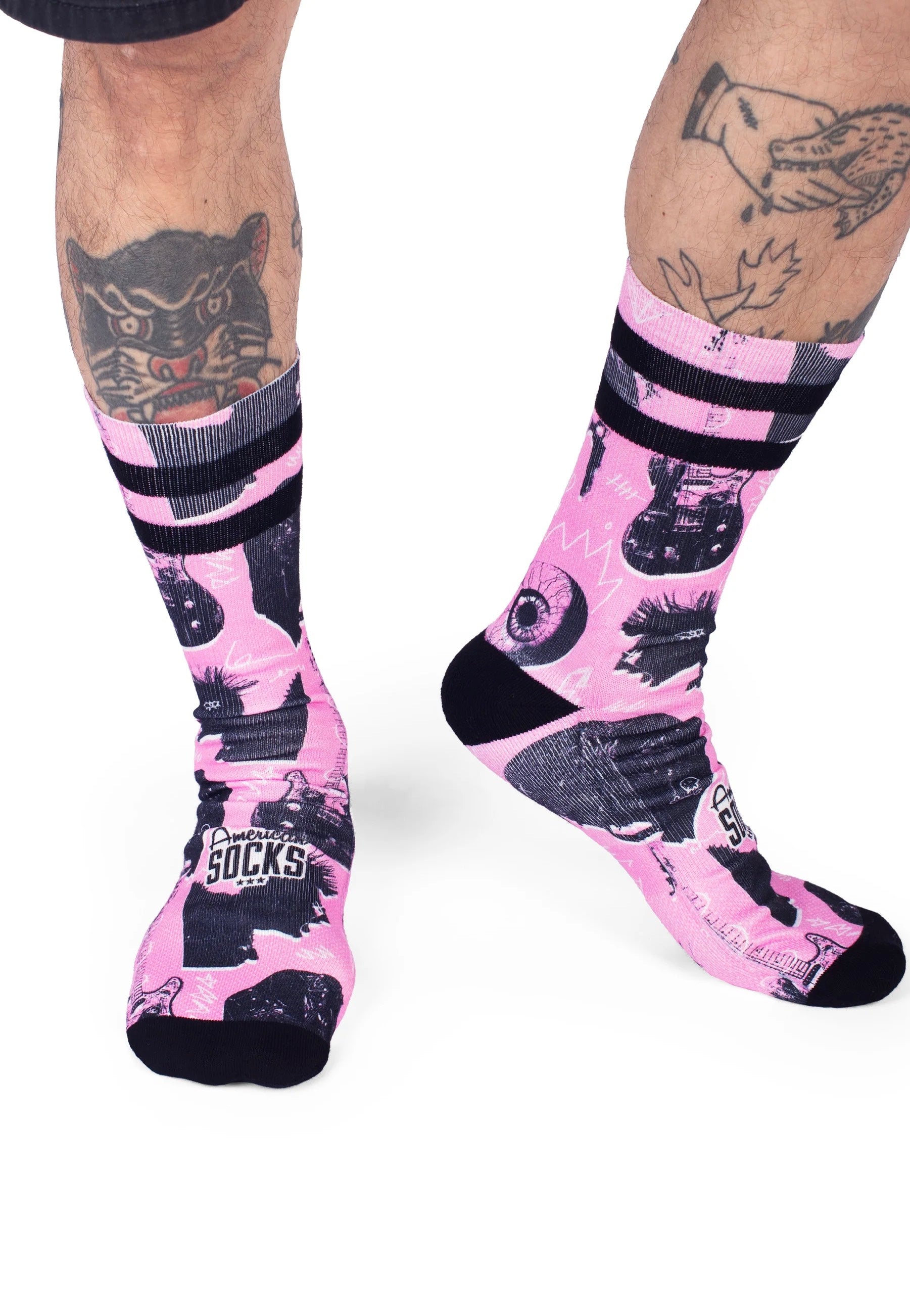 American Socks - Street Riot Mid High Pink - Socks | Neutral-Image