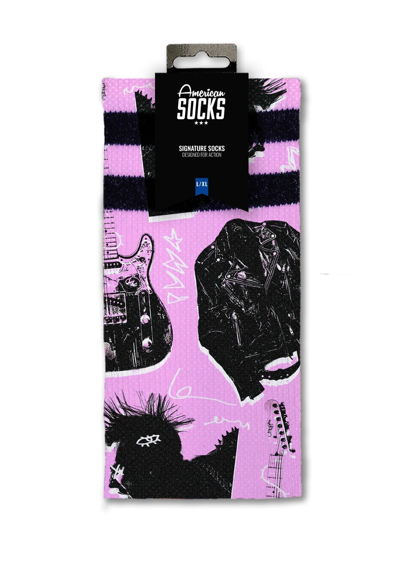 American Socks - Street Riot Mid High Pink - Socks | Neutral-Image