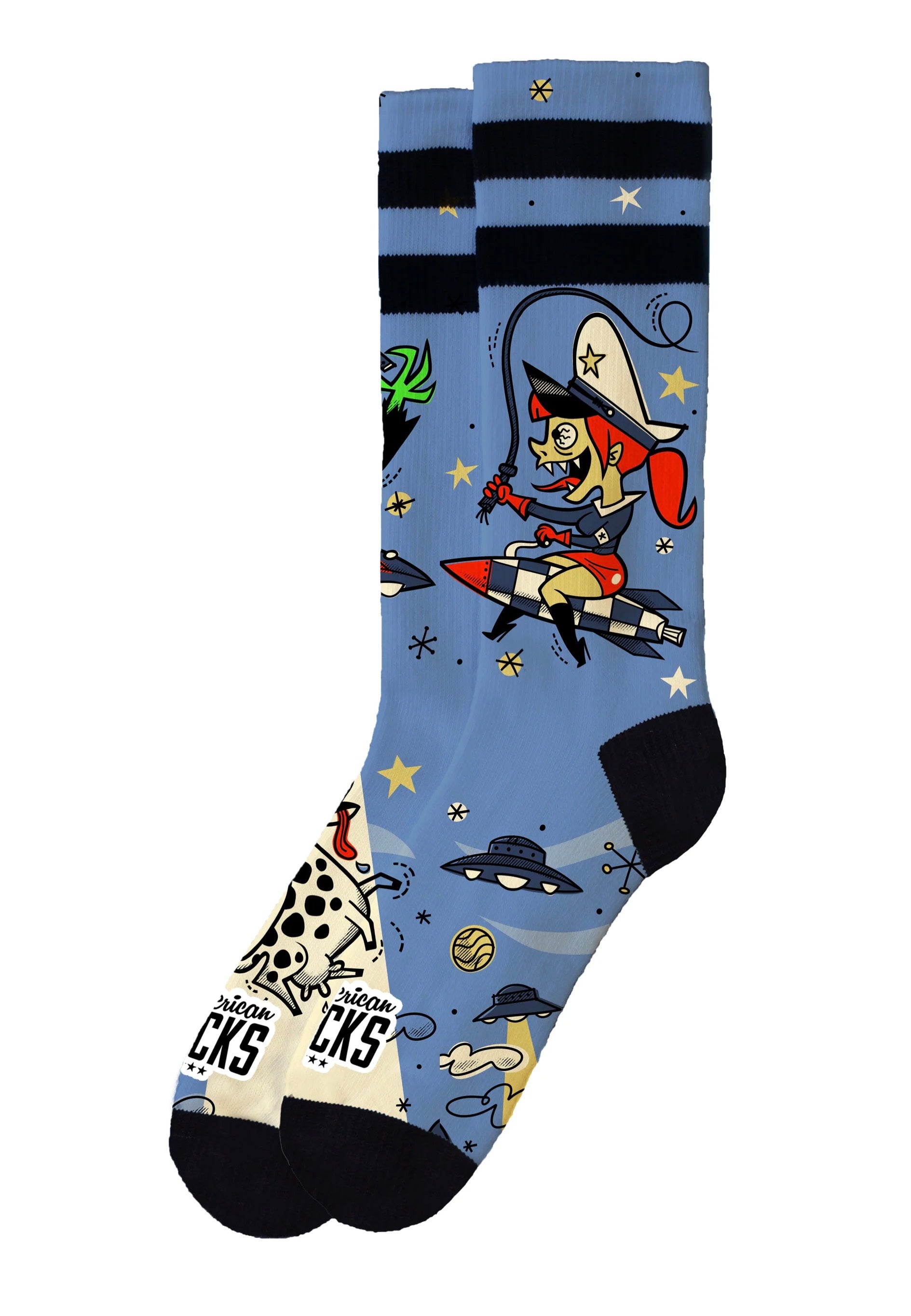 American Socks - Alien Snatch Mid High Blue - Socks | Neutral-Image