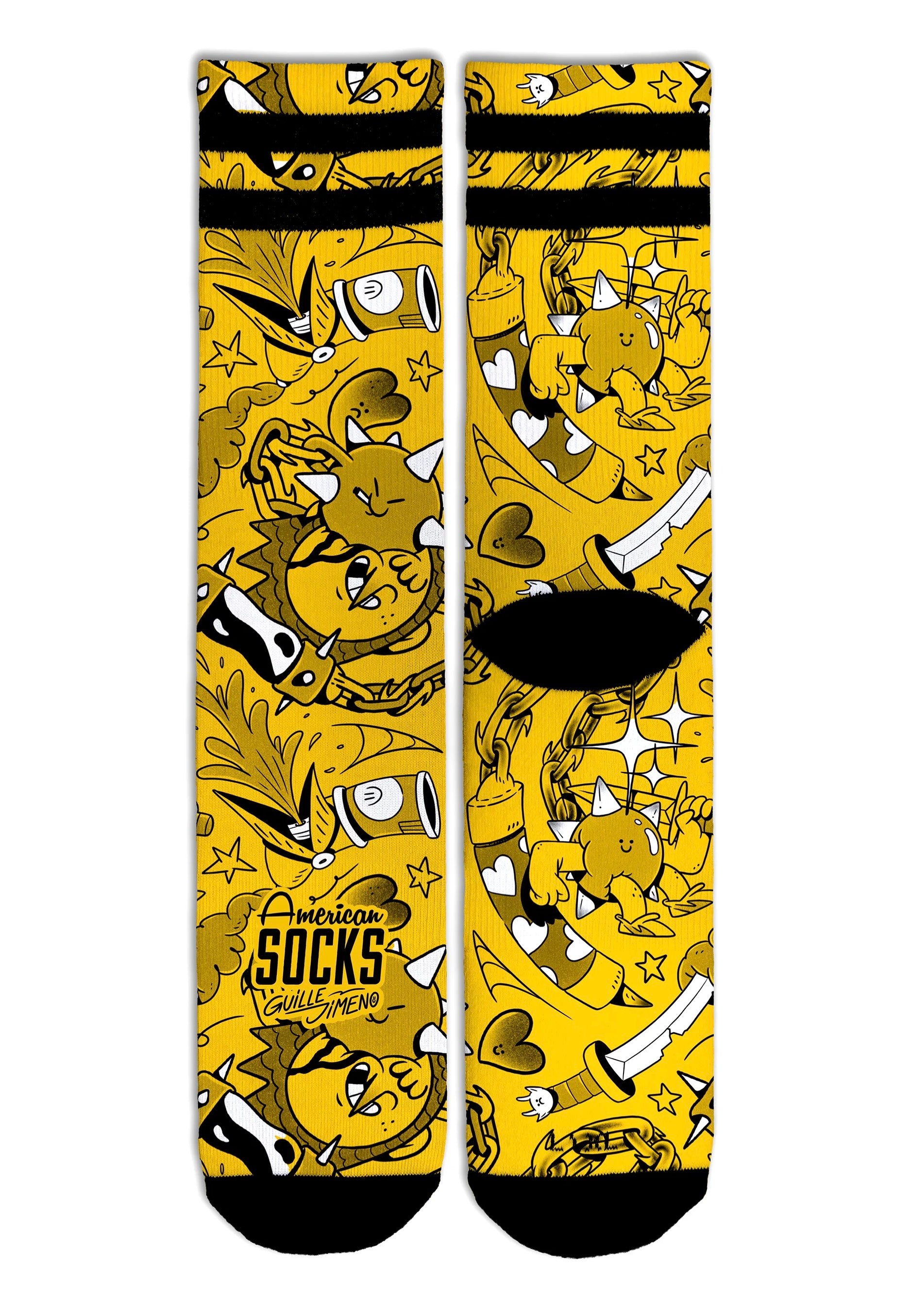 American Socks - Misfire Mid High Yellow - Socks | Neutral-Image